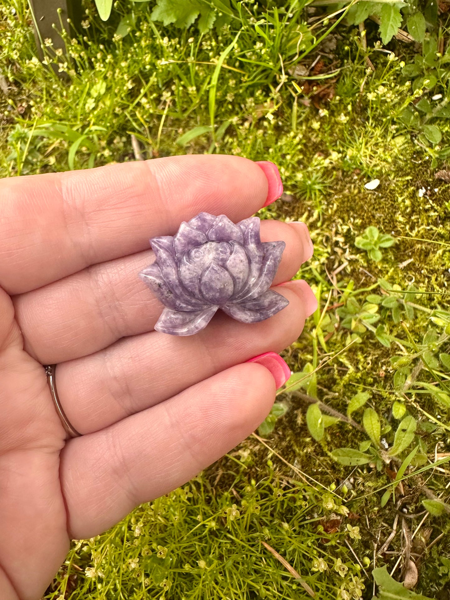 Lepidolite Lotus Flower