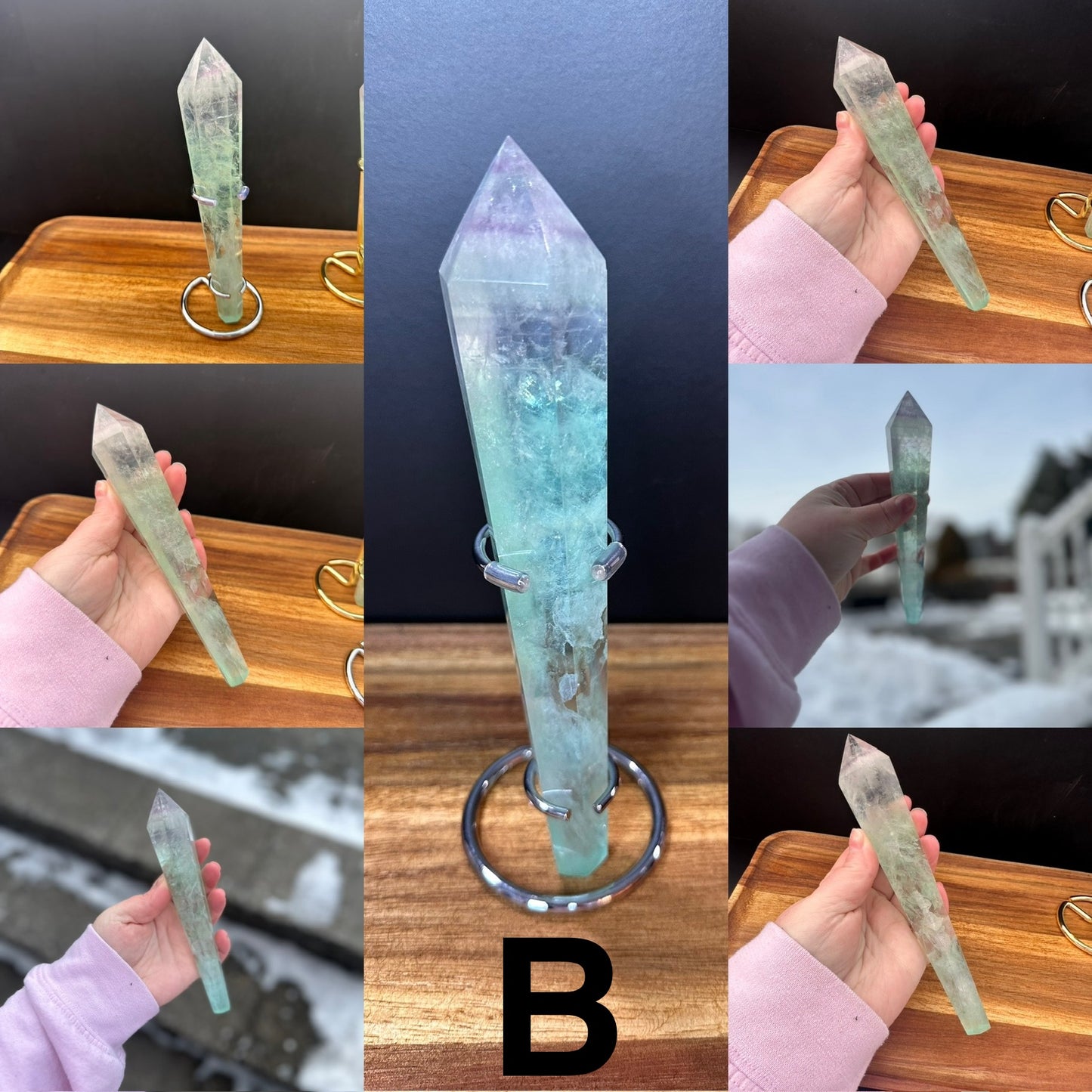 Fluorite Wand with Stand