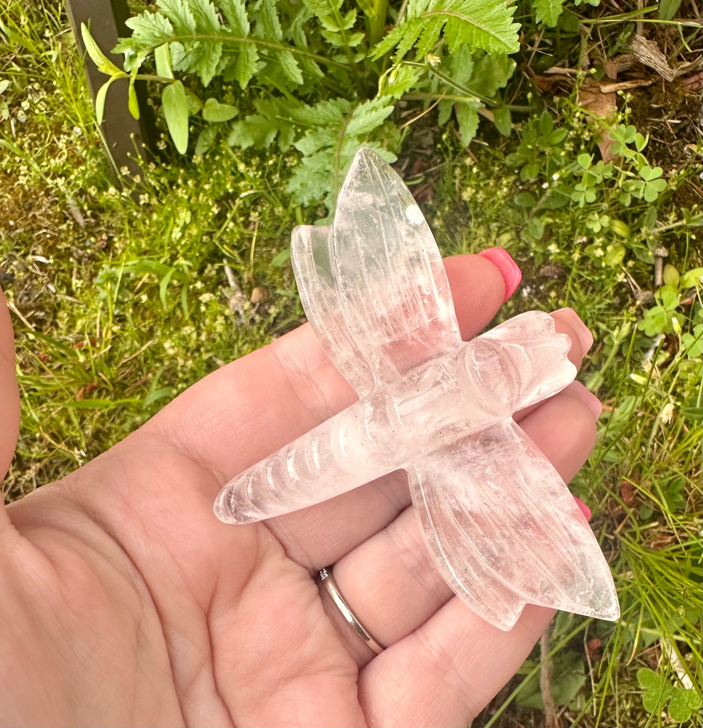Clear Quartz Dragonfly
