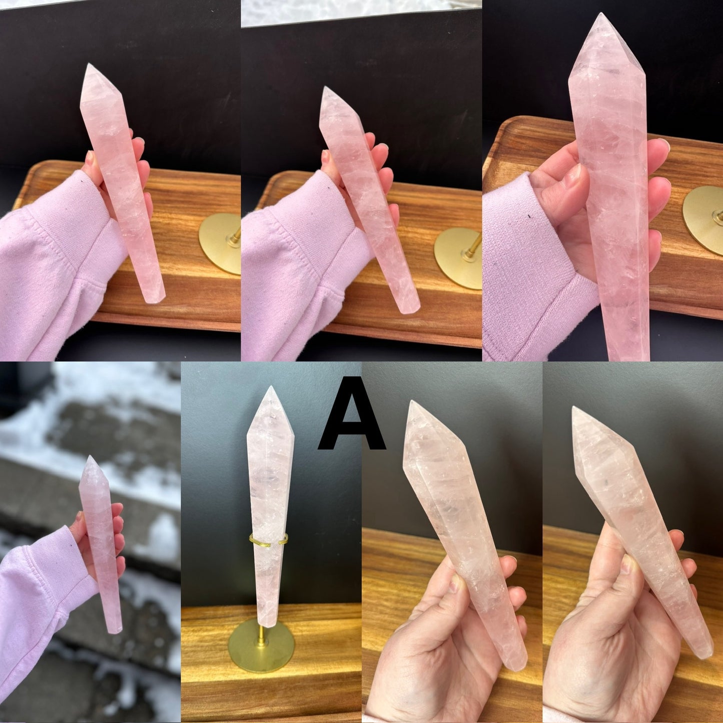 Rose Quartz Wand with Stand