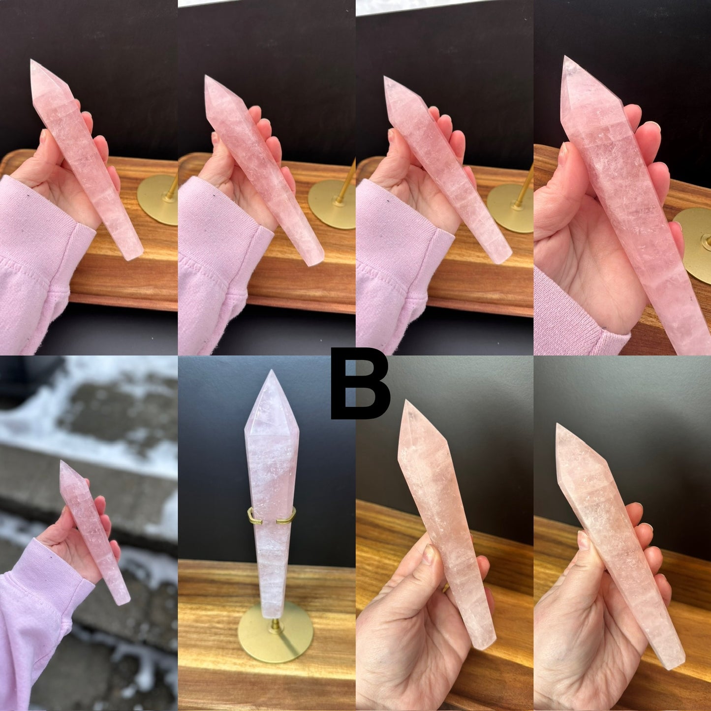 Rose Quartz Wand with Stand
