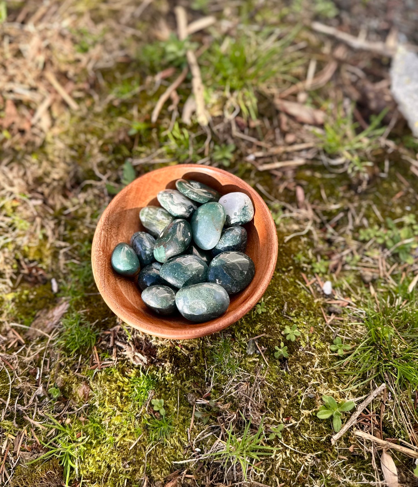 Moss Agate Tumble