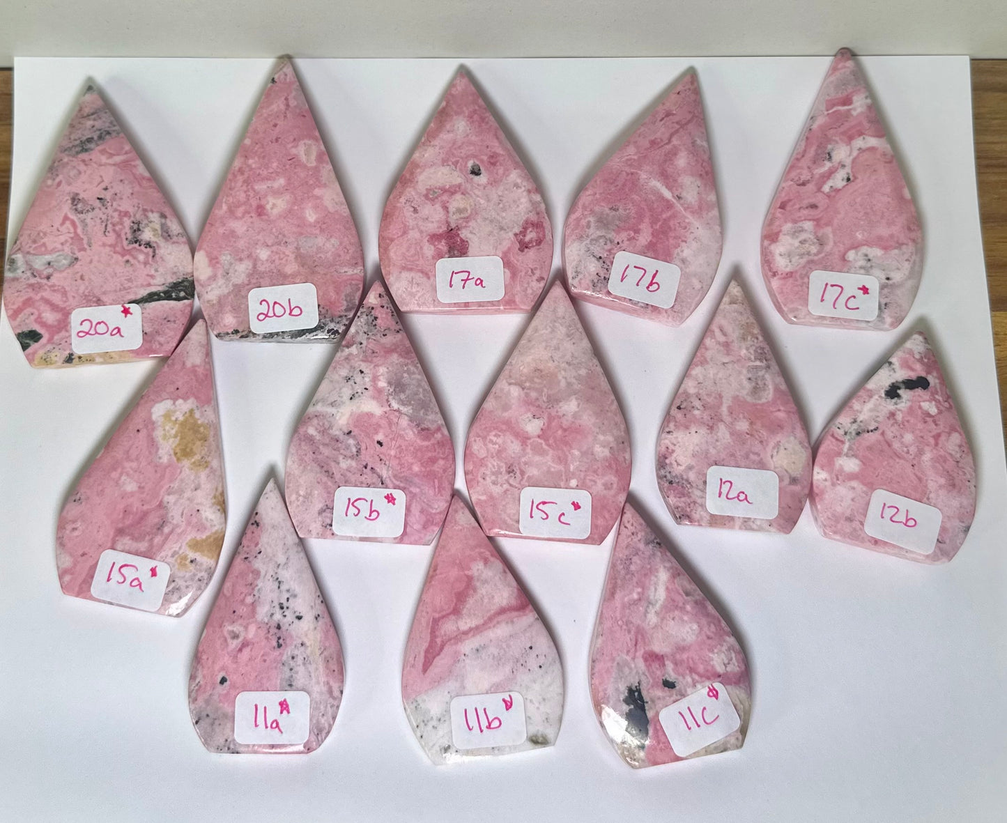Peruvian Rhodonite Flame- Some Discounted *