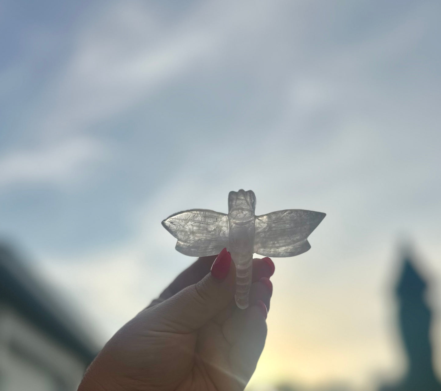 Clear Quartz Dragonfly