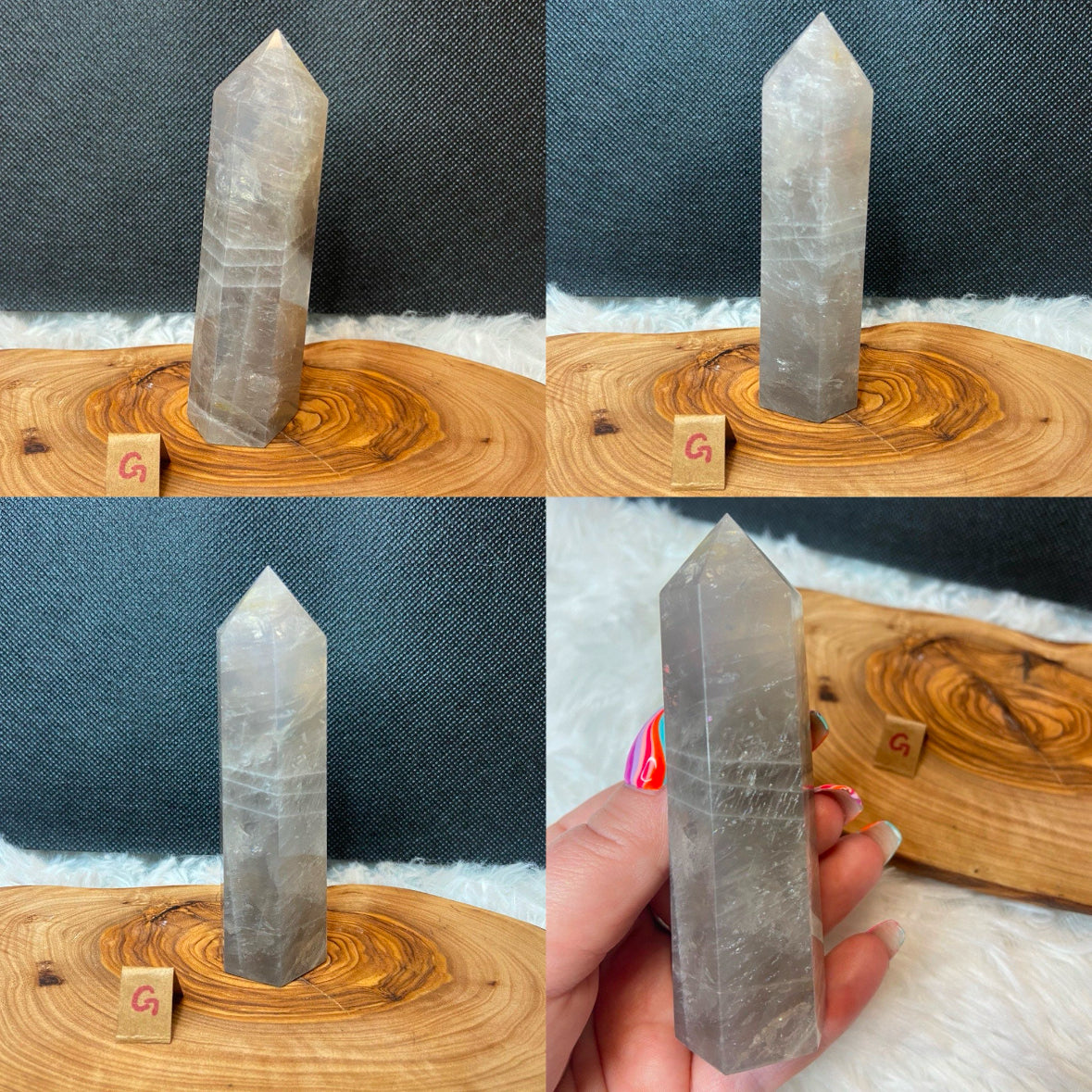 Blue Rose Quartz Tower