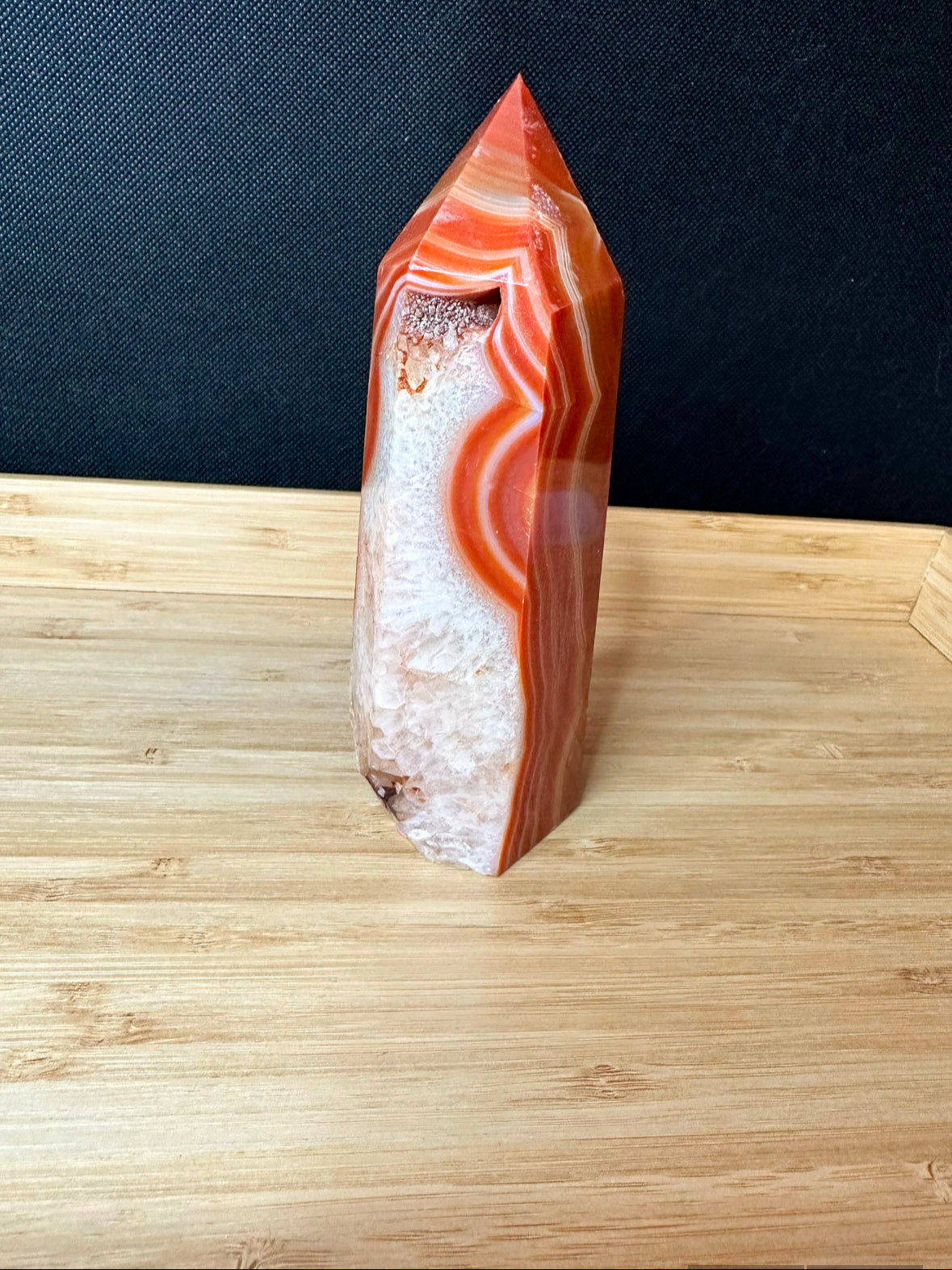 Carnelian Large Tower - *Discounted One side is cut at an angle but stands perfectly straight