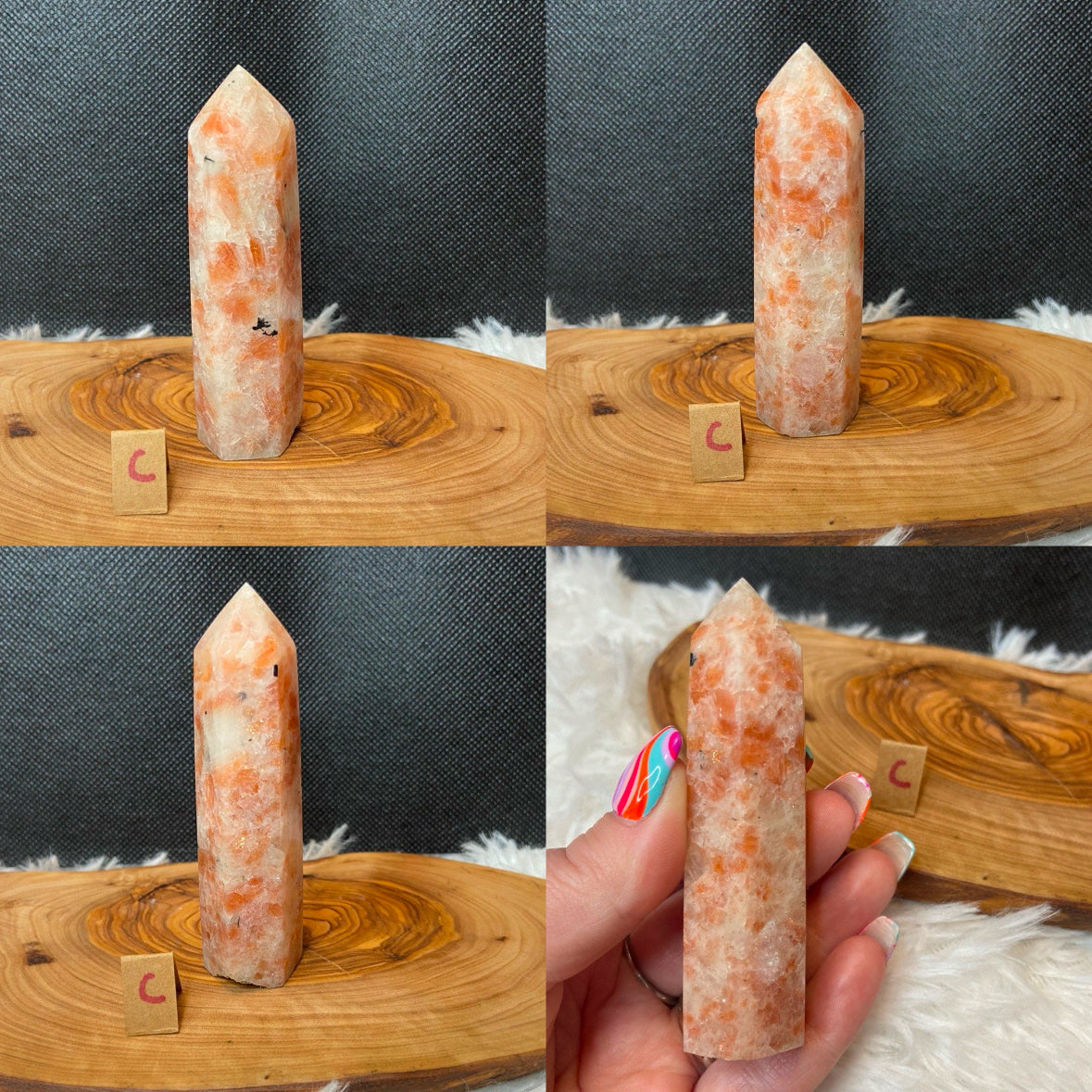 Natural Golden Sunstone Tower- Golden Flash