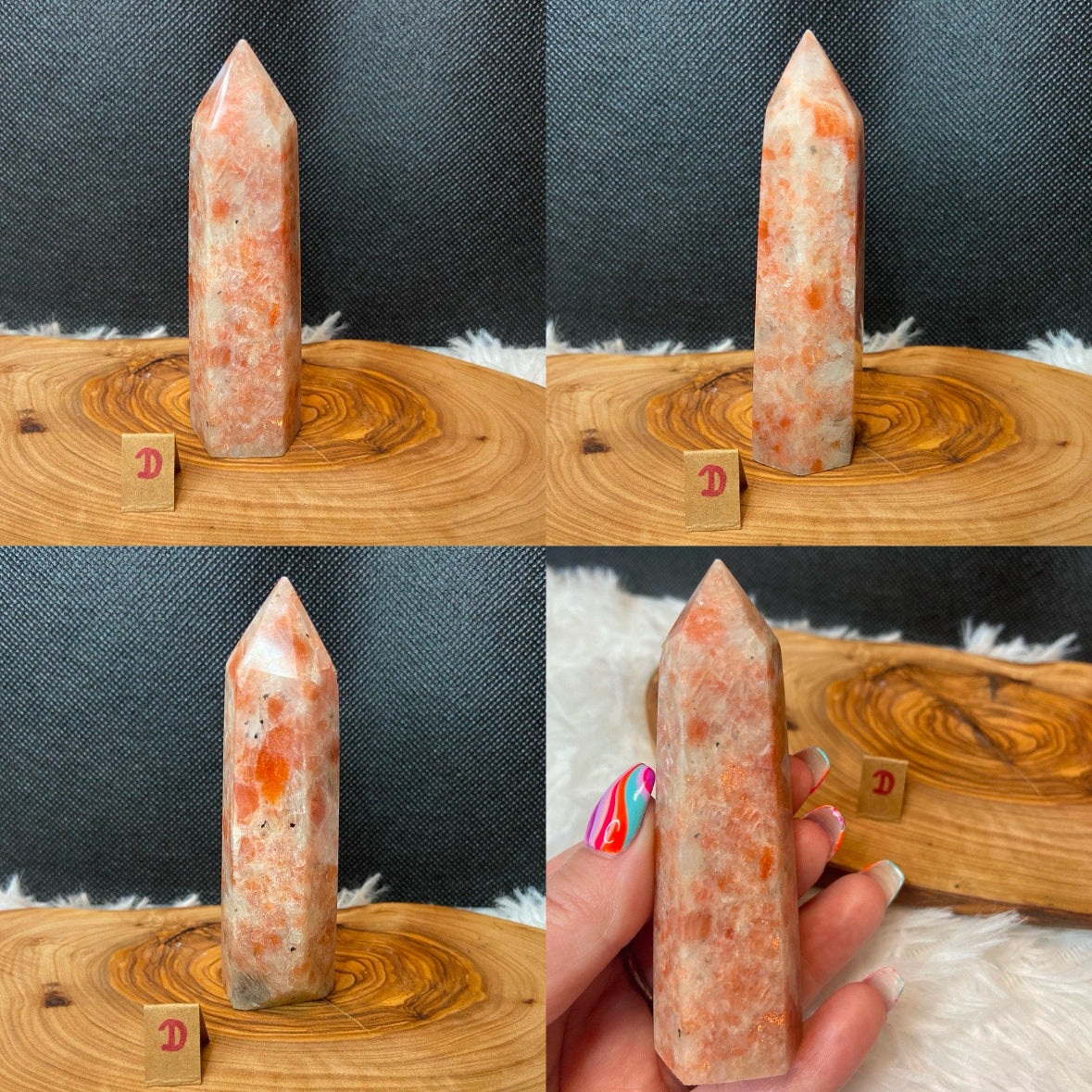 Natural Golden Sunstone Tower- Golden Flash