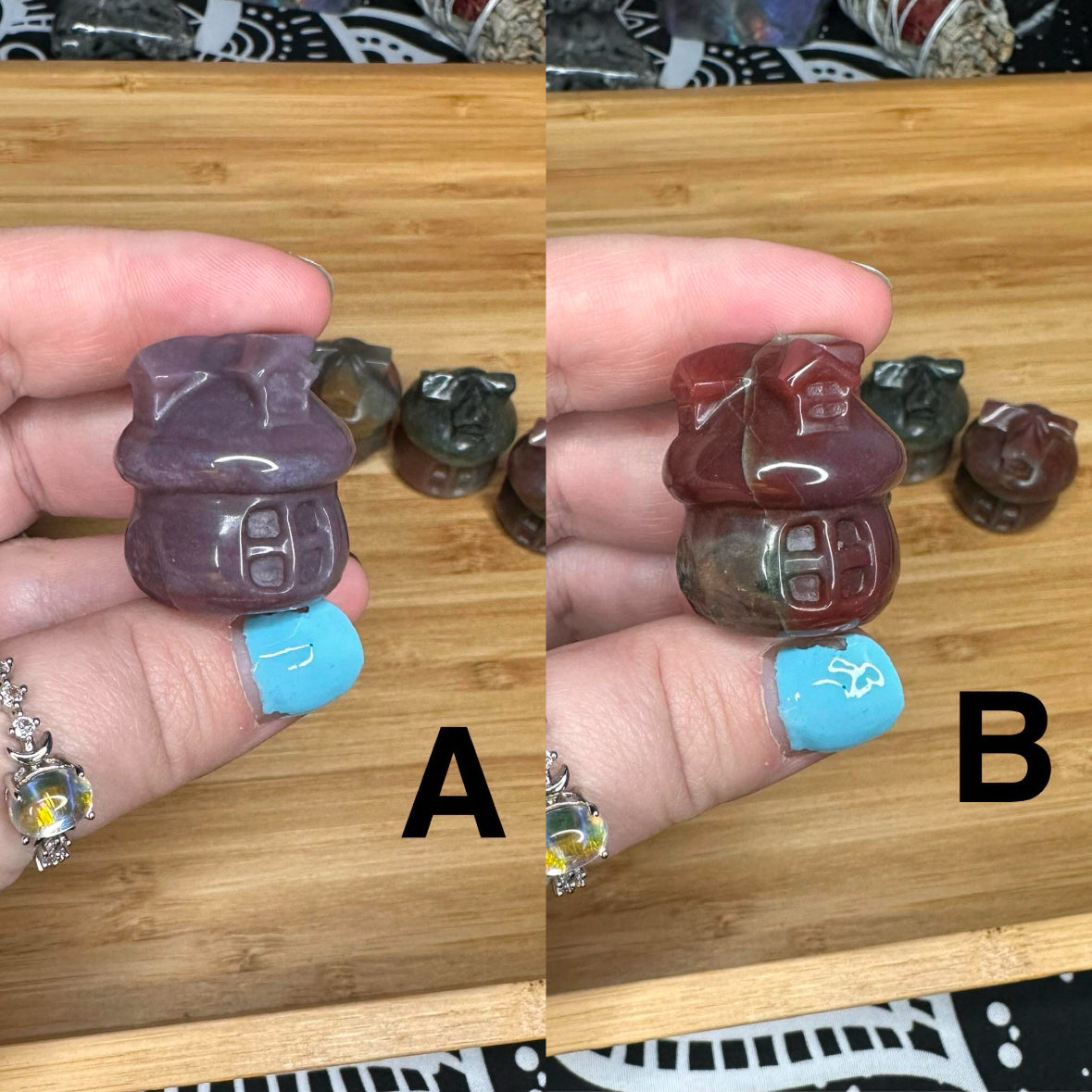 Pick your own Mini Ocean Jasper Fairy Mushroom House
