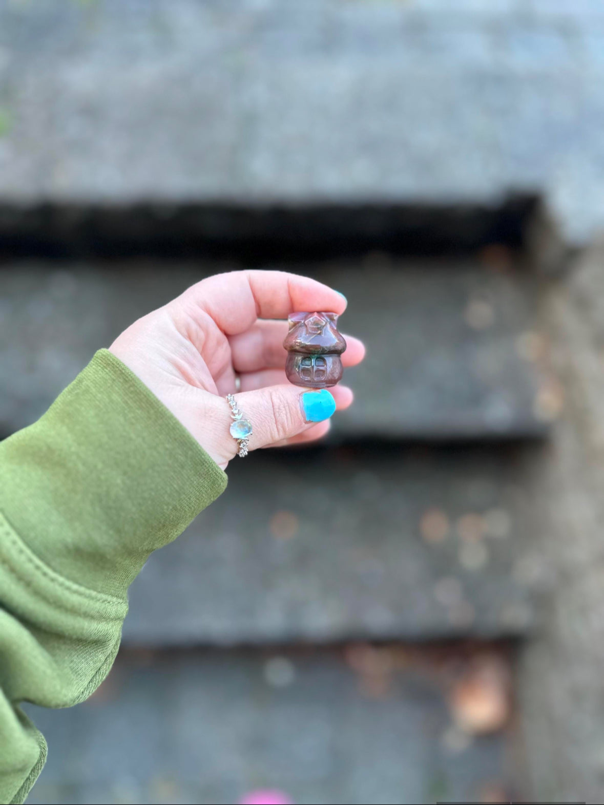 Pick your own Mini Ocean Jasper Fairy Mushroom House