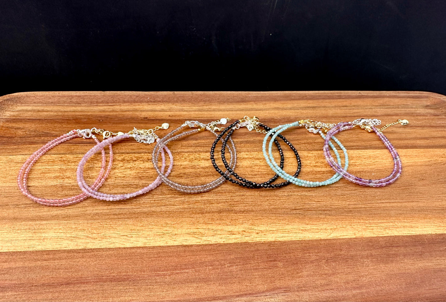 Adjustable Faceted Crystal Bracelet