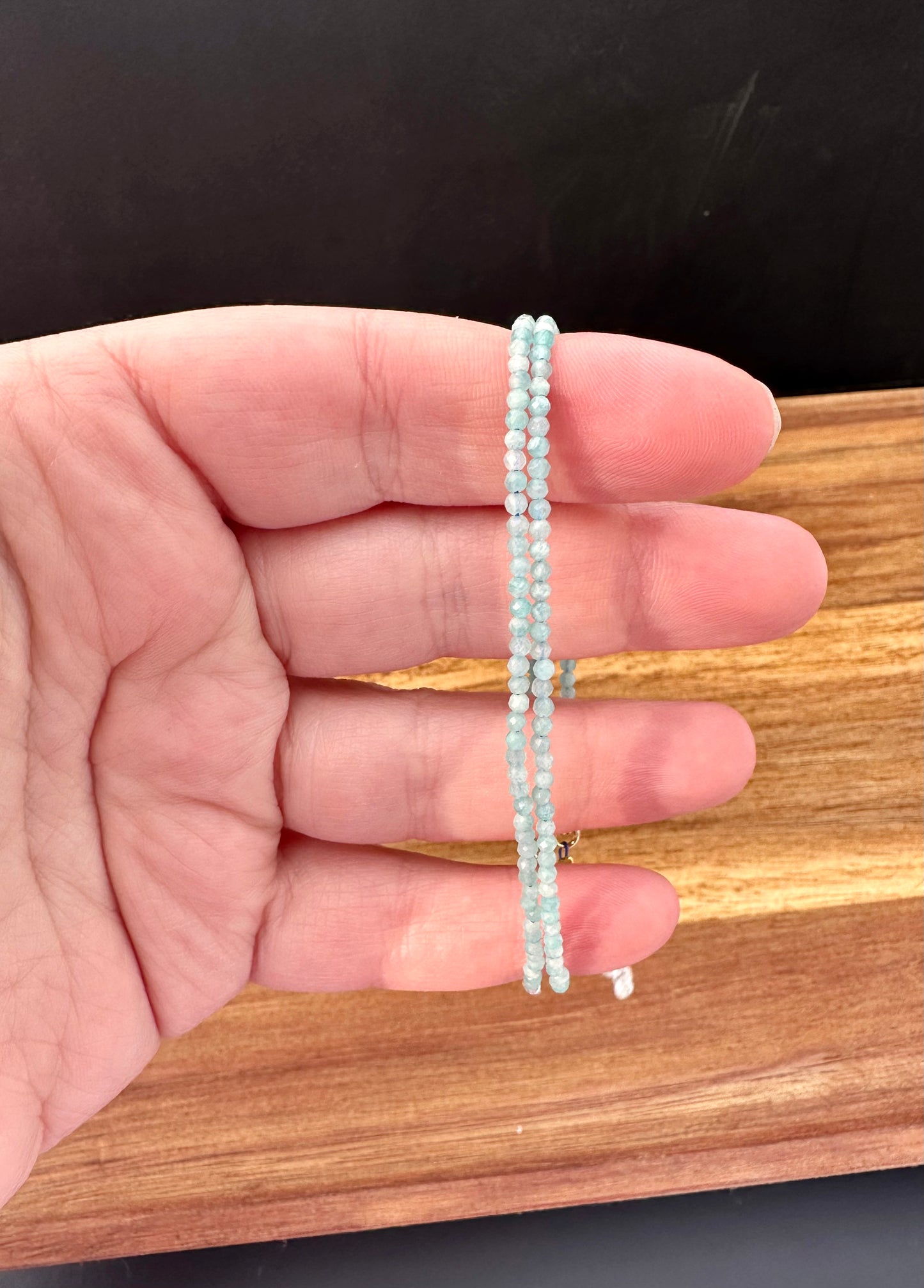Adjustable Faceted Crystal Bracelet