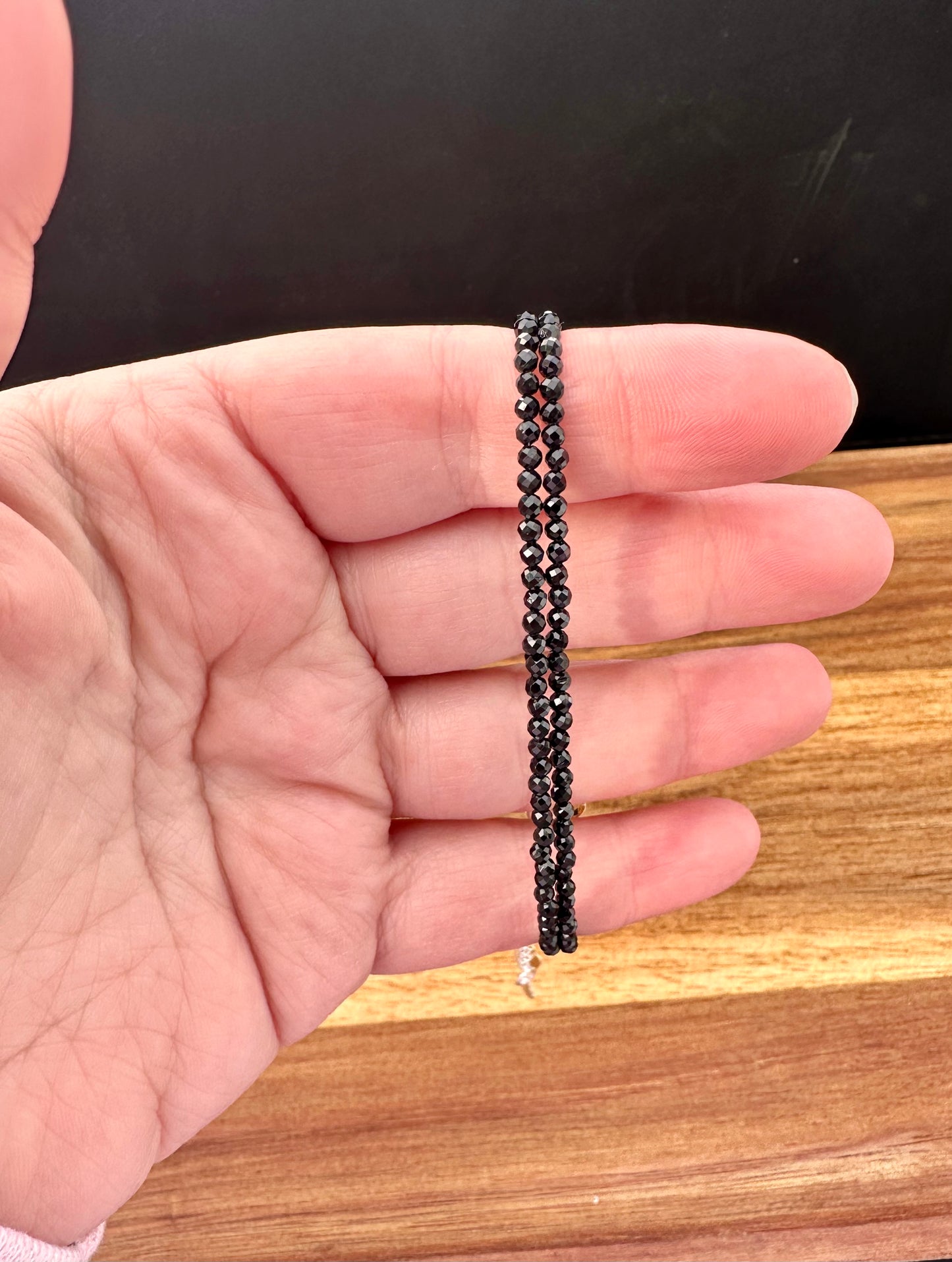 Adjustable Faceted Crystal Bracelet