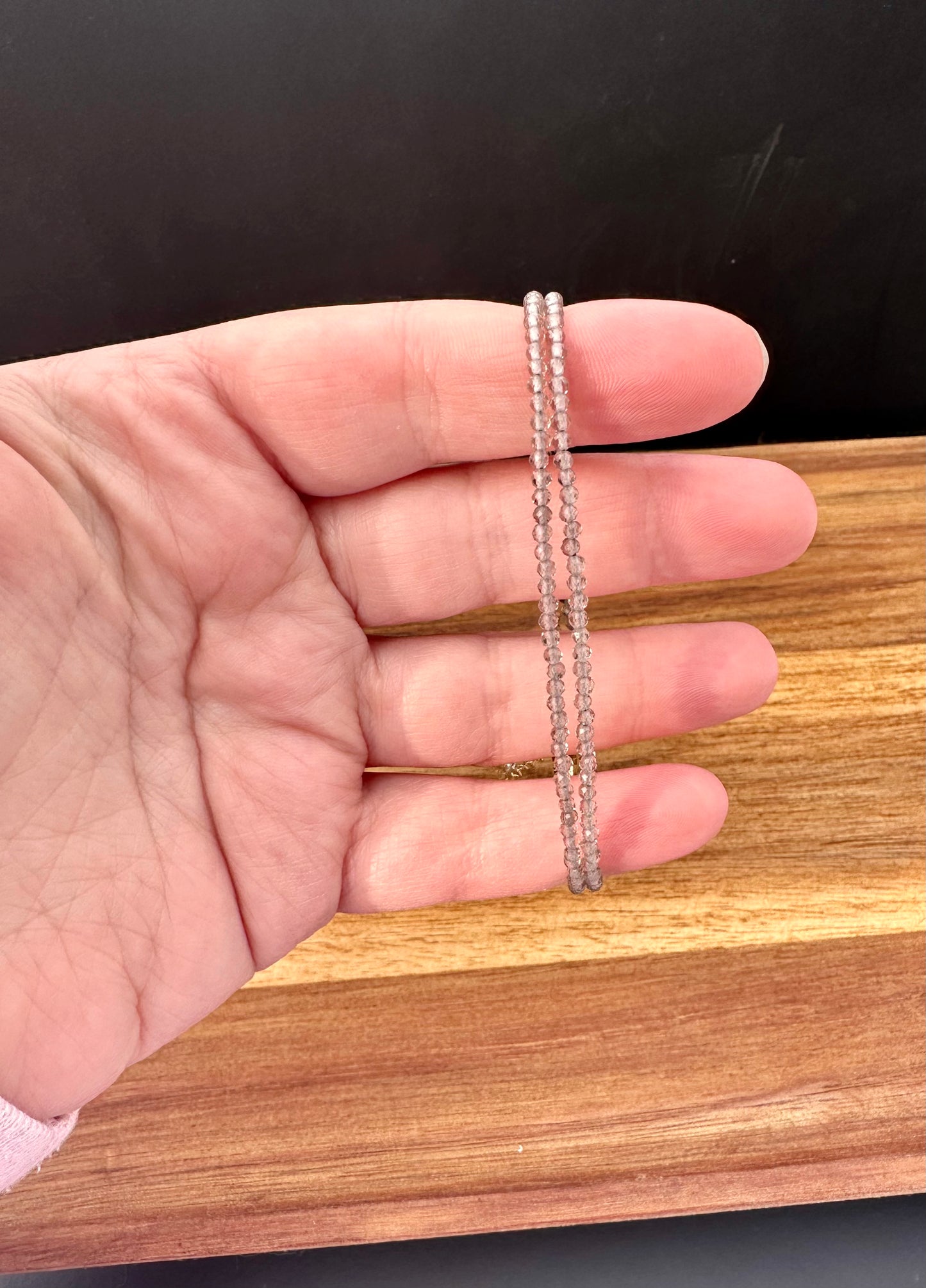Adjustable Faceted Crystal Bracelet