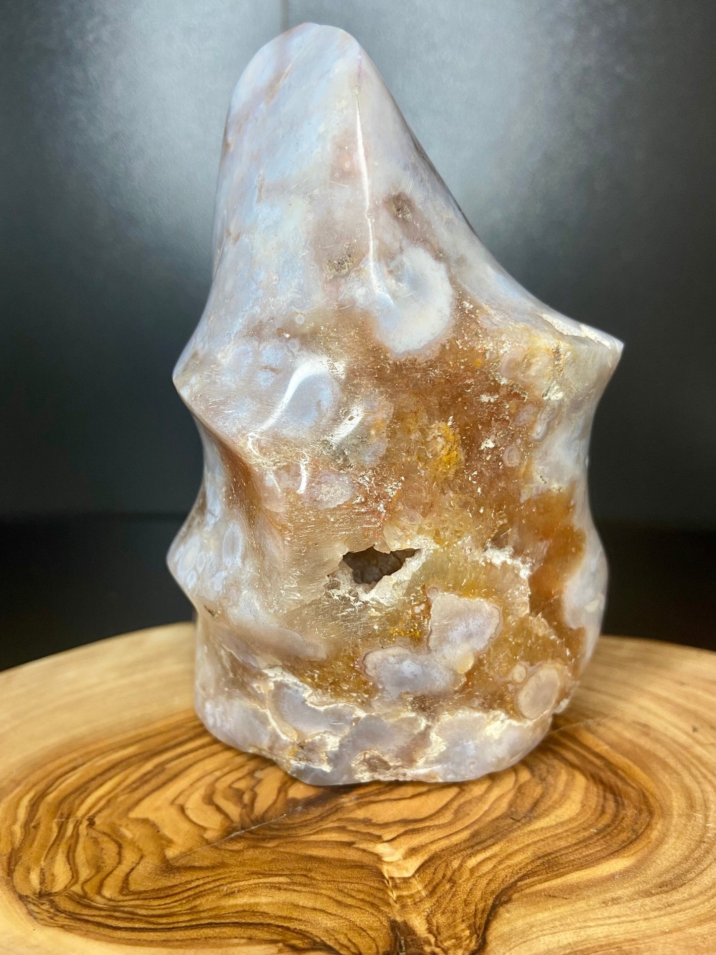 Ocean Jasper with Flower Agate Flame