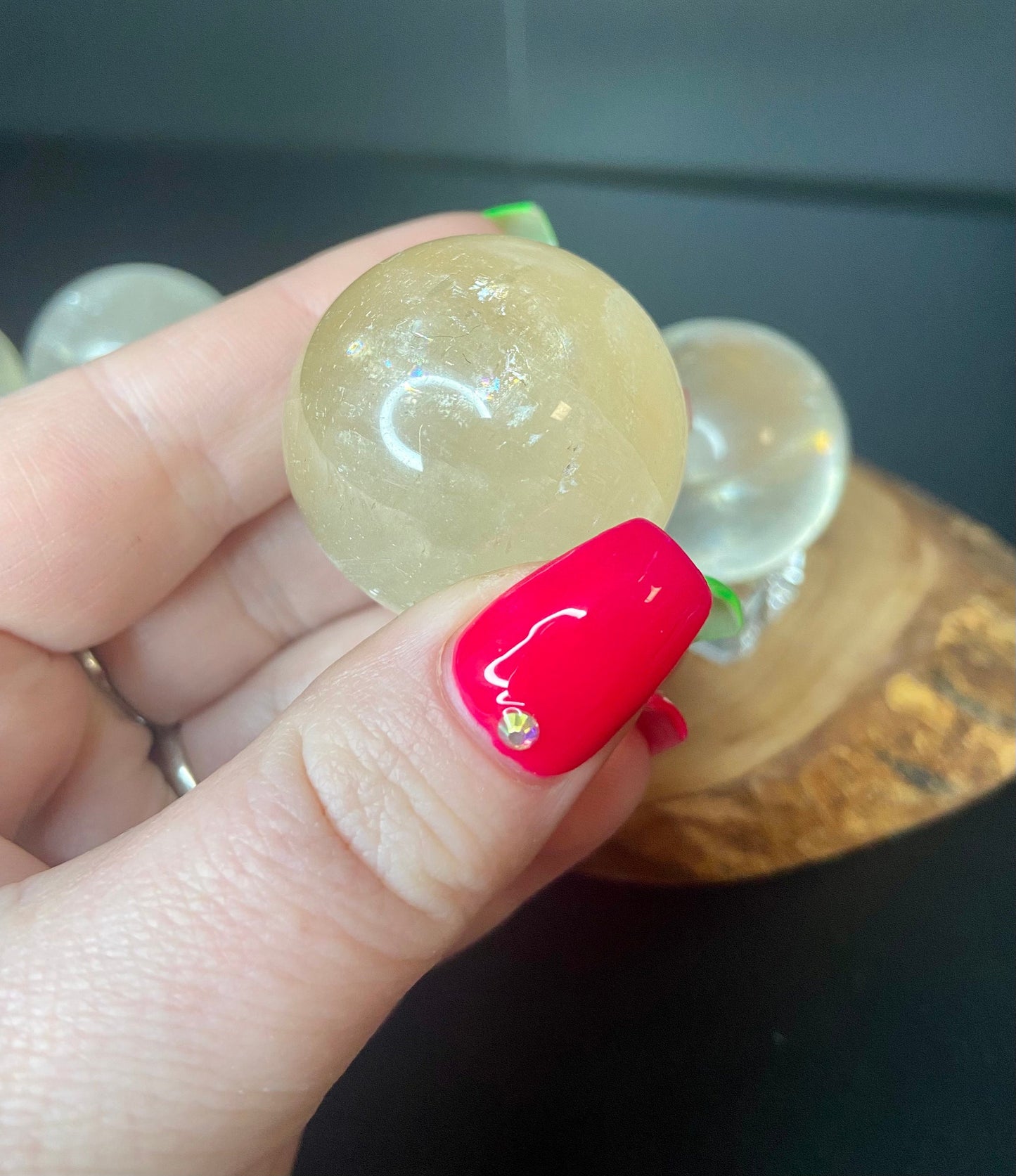Small Honey Calcite Sphere