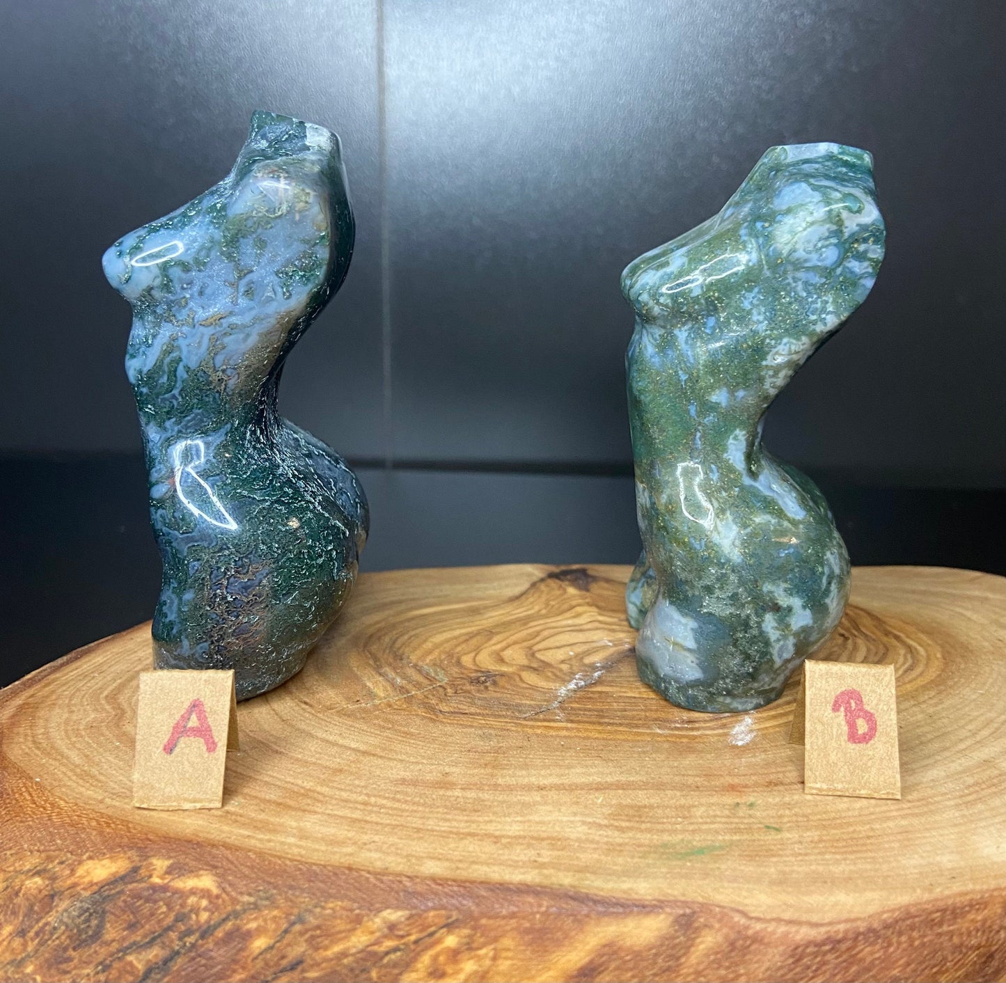 Moss Agate Goddess Lady Body