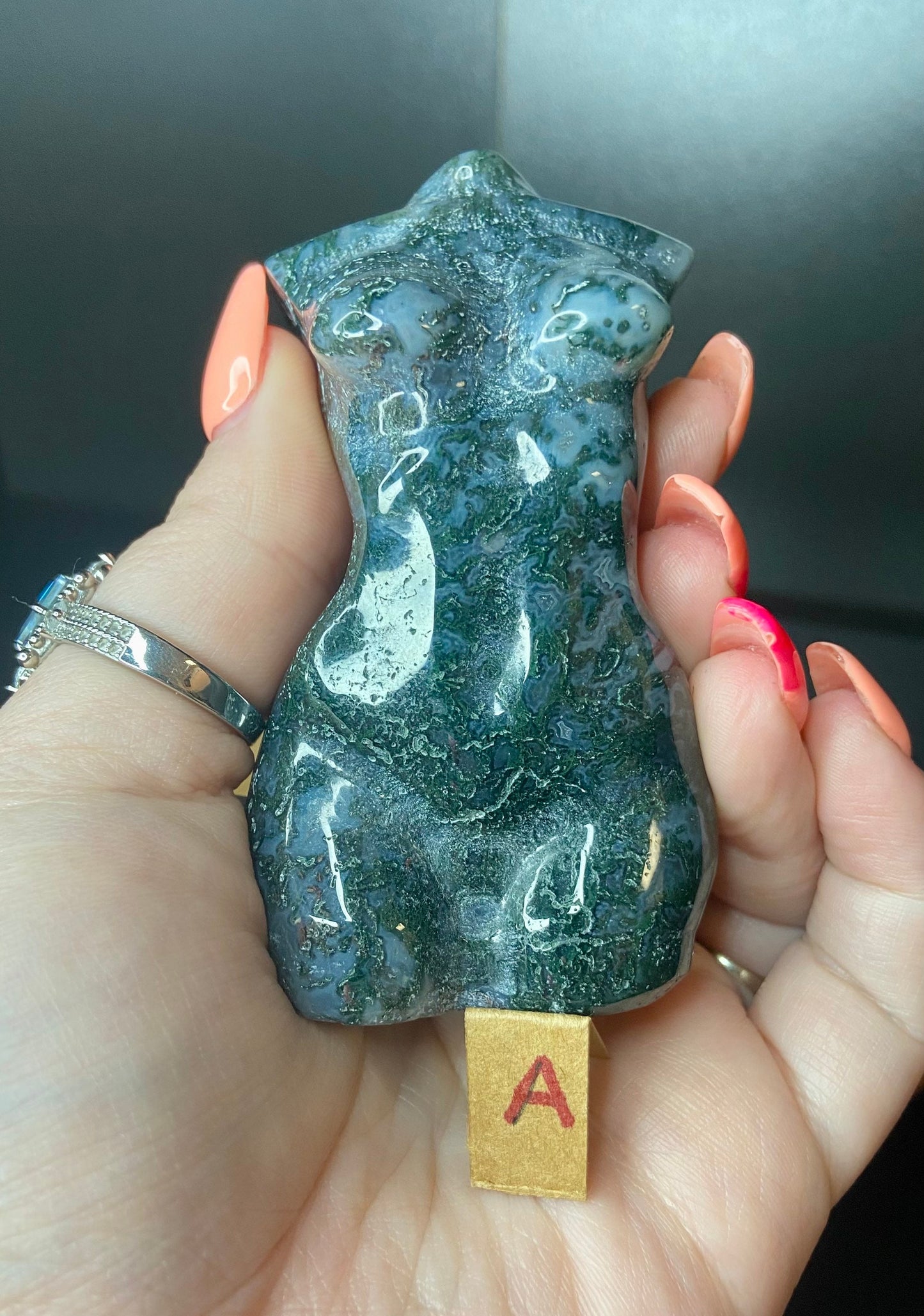 Moss Agate Goddess Lady Body