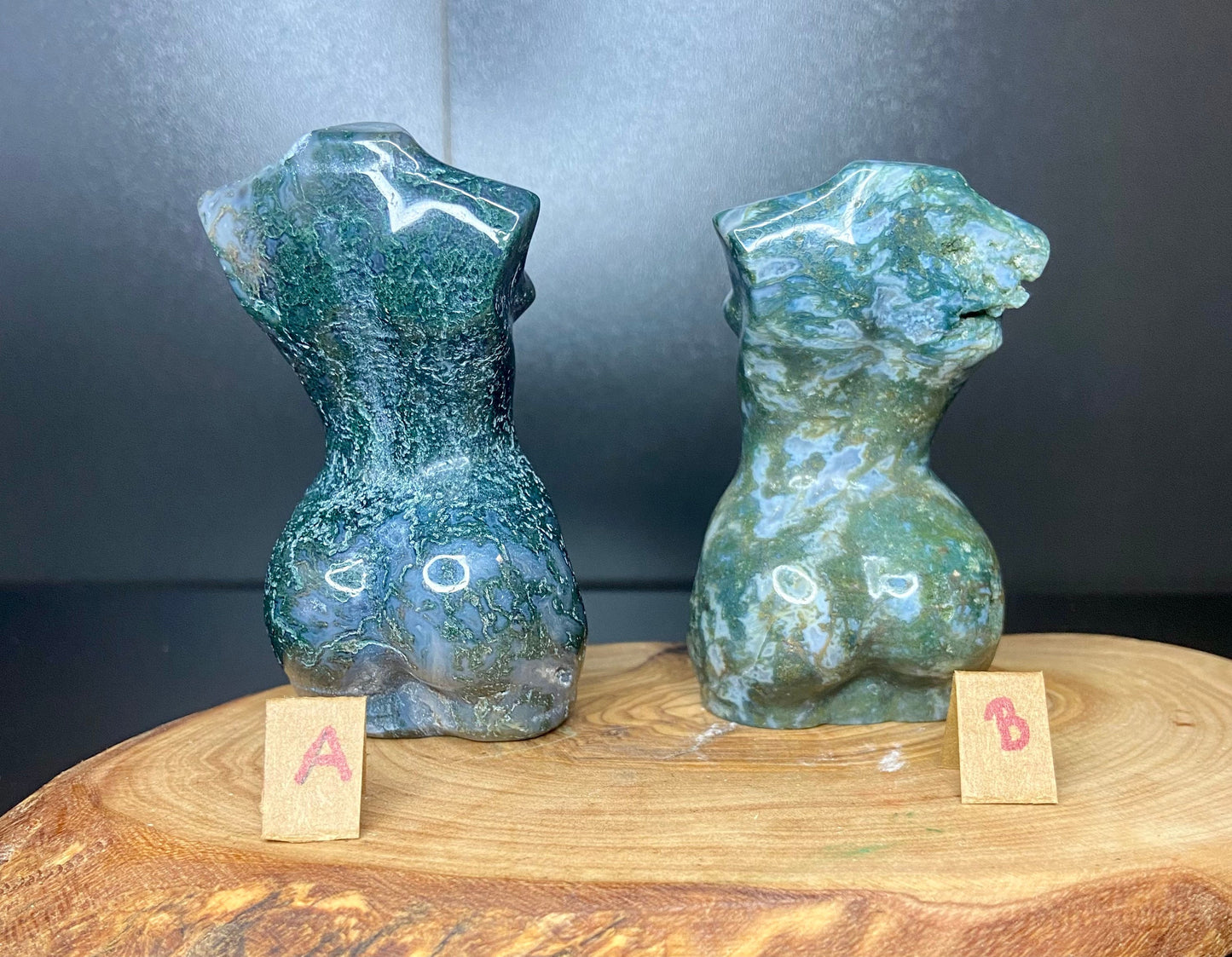 Moss Agate Goddess Lady Body