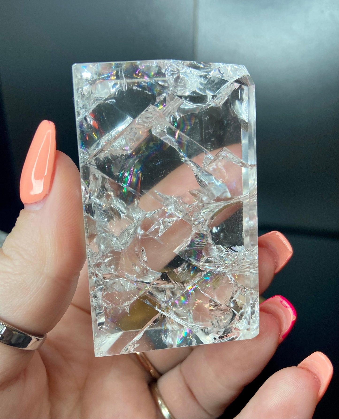 Clear Crackle Quartz Free Form | Fire & Ice Quartz