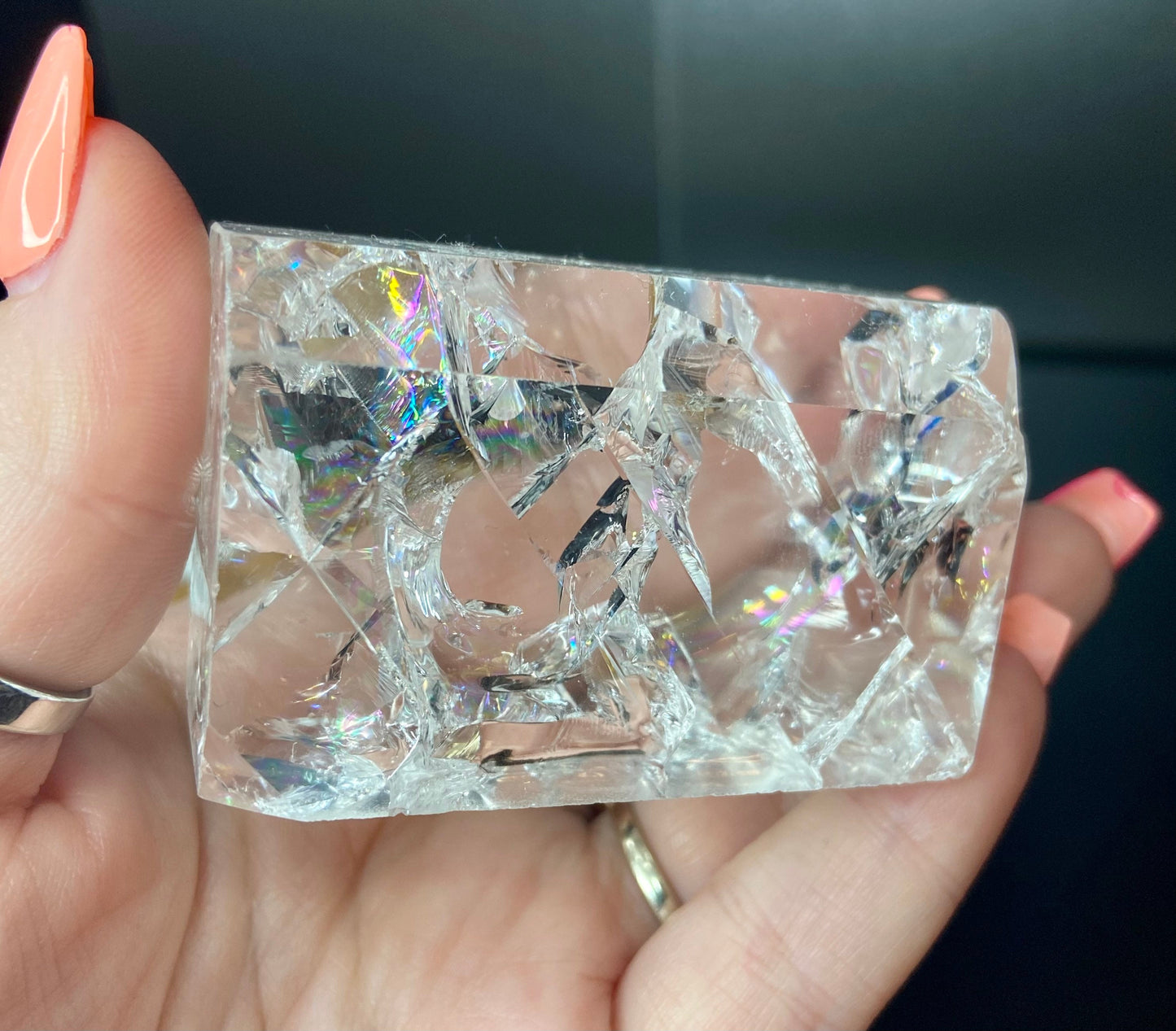 Clear Crackle Quartz Free Form | Fire & Ice Quartz