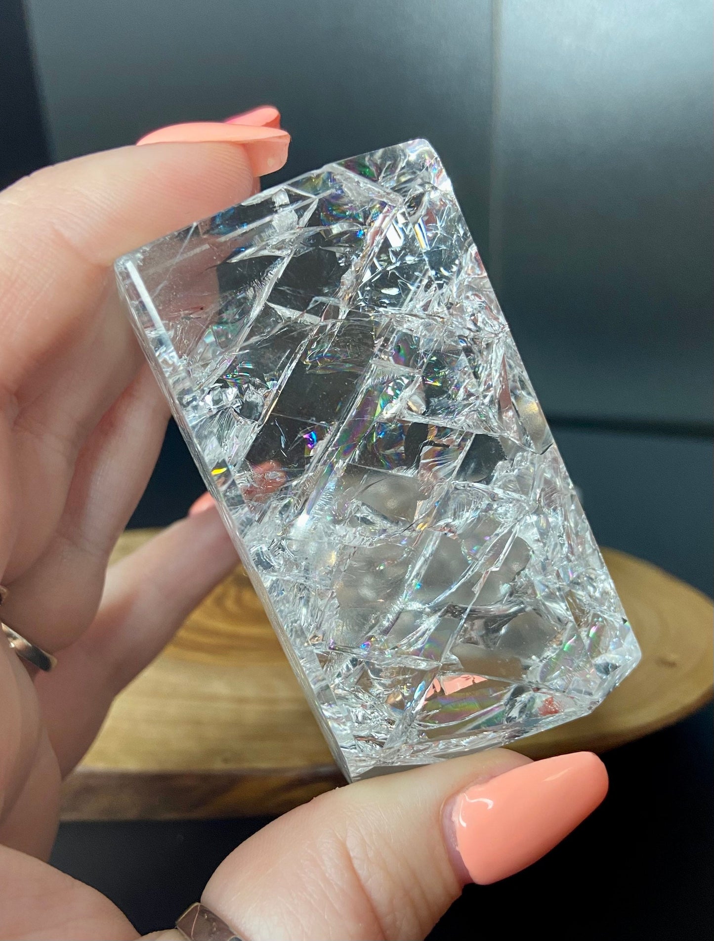Clear Crackle Quartz Free Form | Fire & Ice Quartz