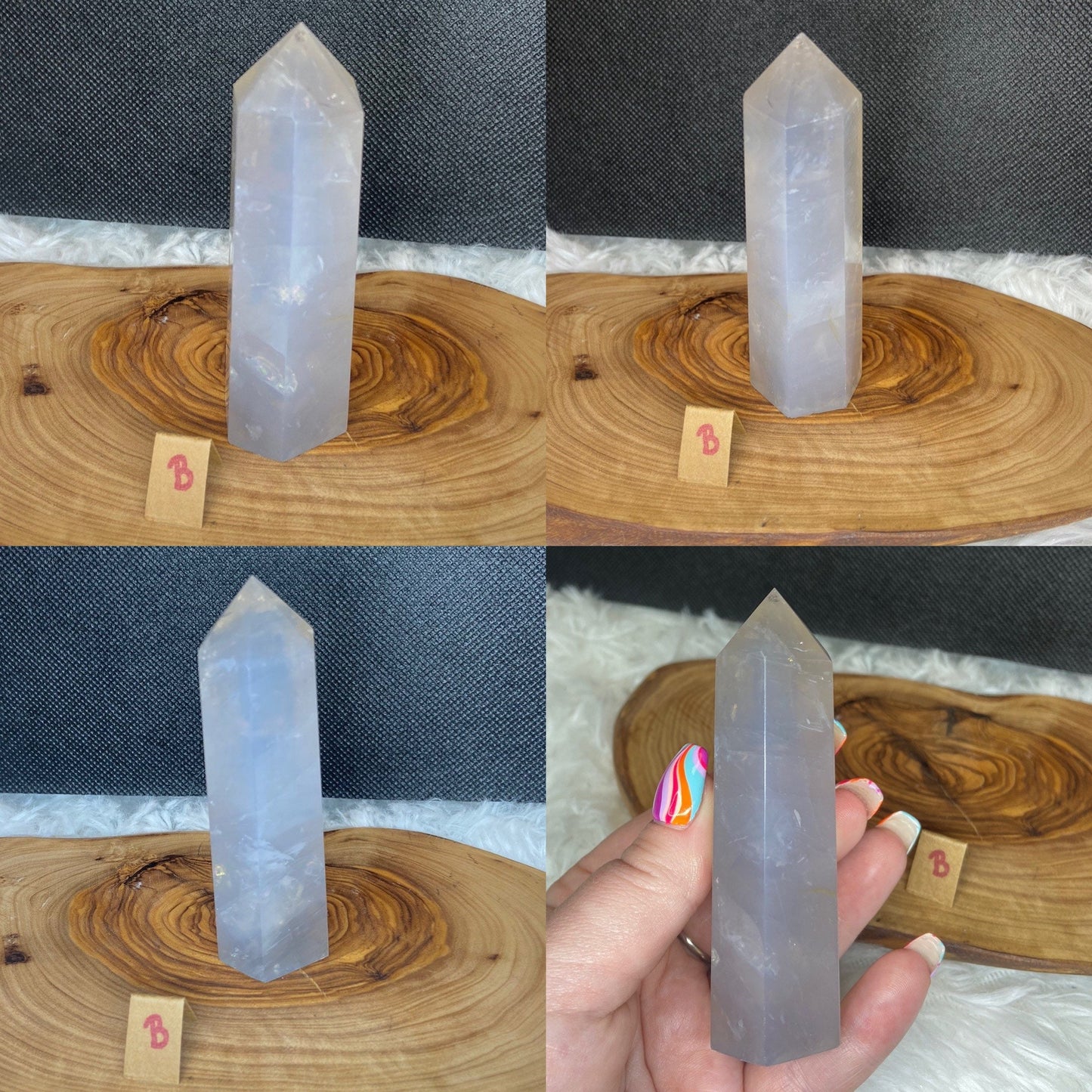 Blue Rose Quartz Tower