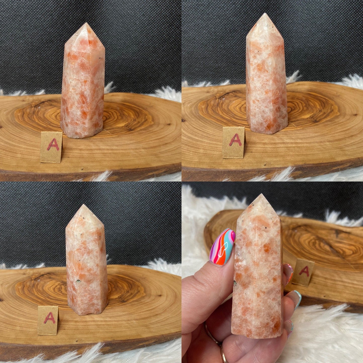 Natural Golden Sunstone Tower- Golden Flash