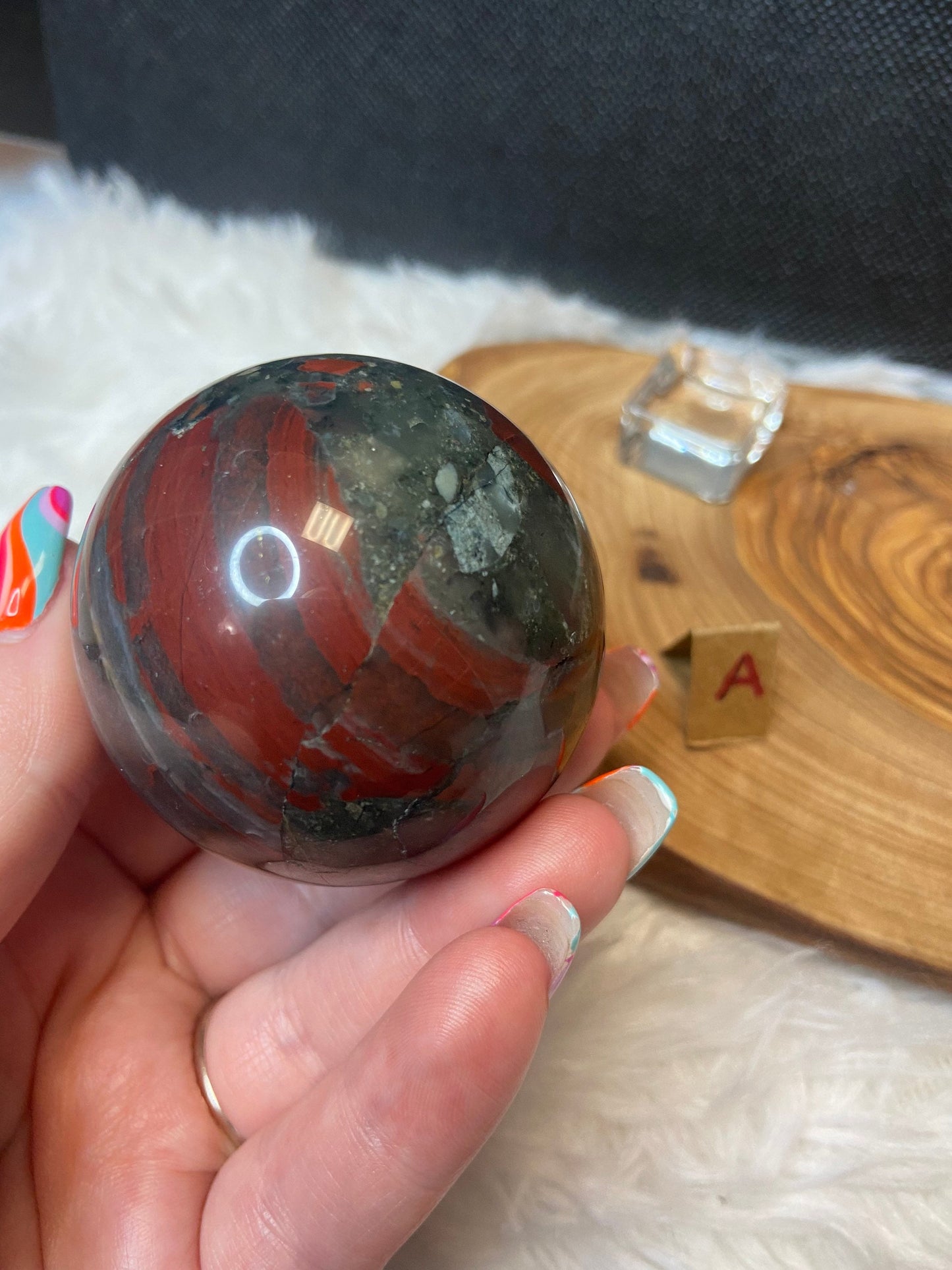African Blood Stone Sphere