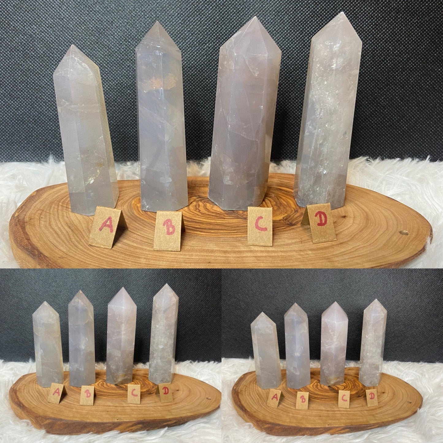 Blue Rose Quartz Tower