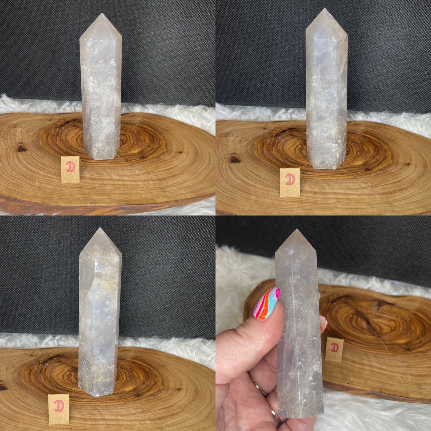 Blue Rose Quartz Tower