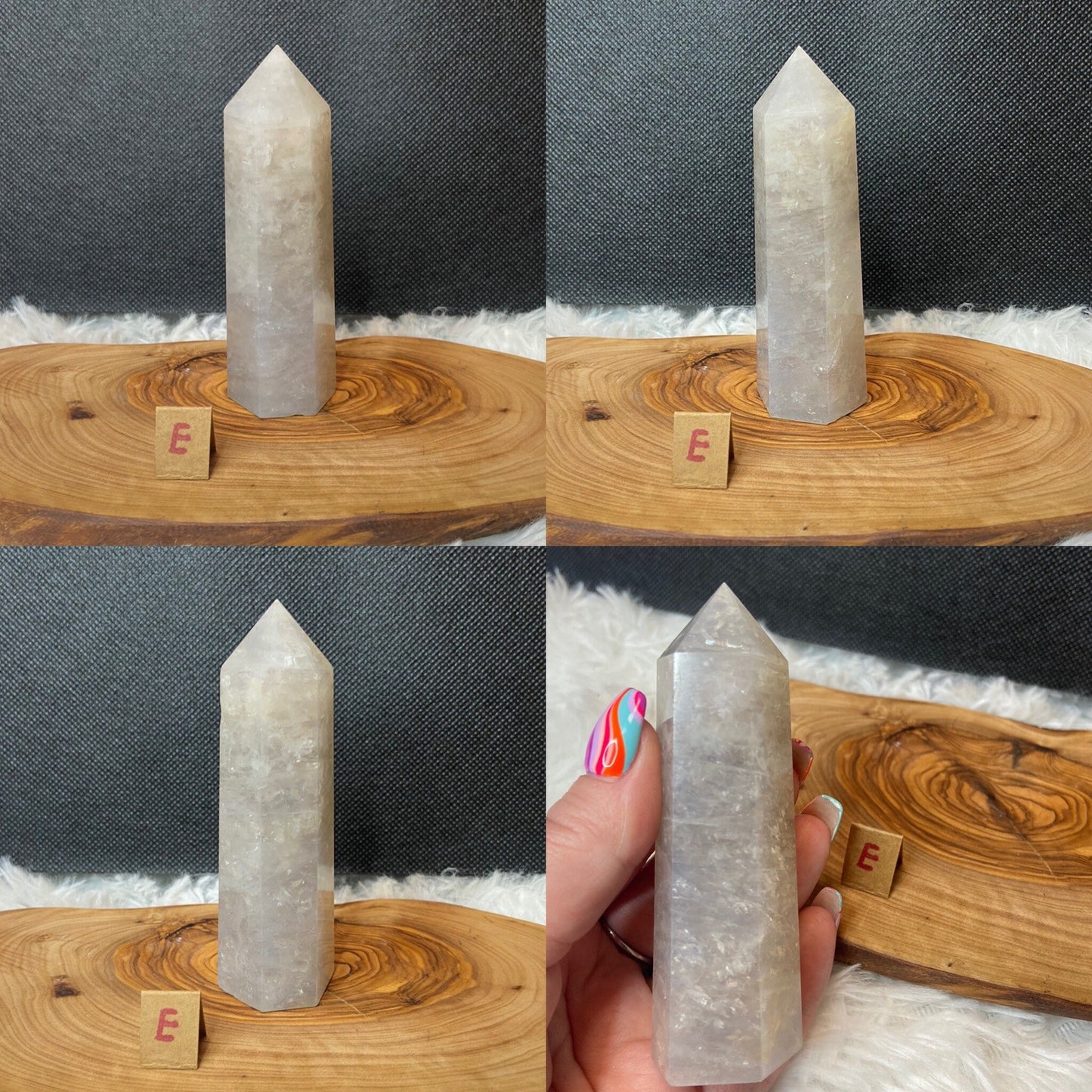 Blue Rose Quartz Tower