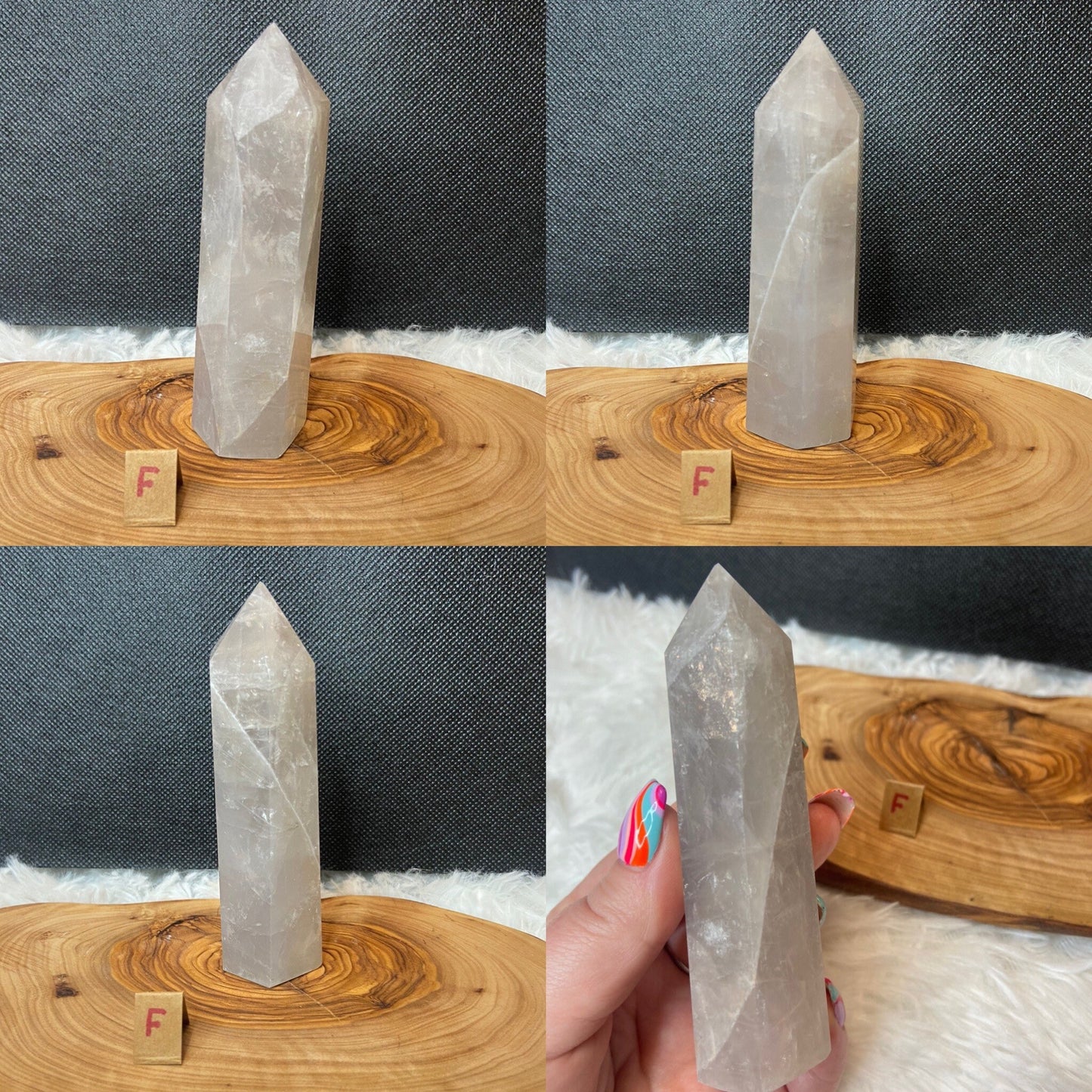 Blue Rose Quartz Tower