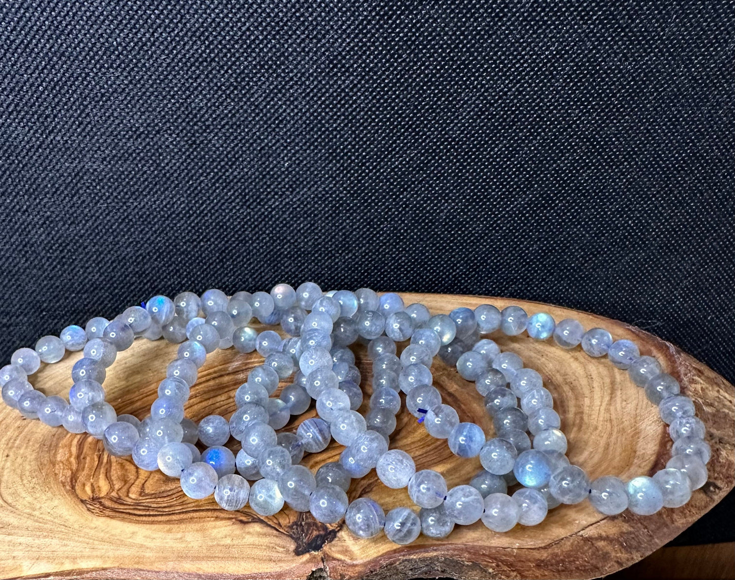 Strong Flash Labradorite Bead Bracelet | 6mm