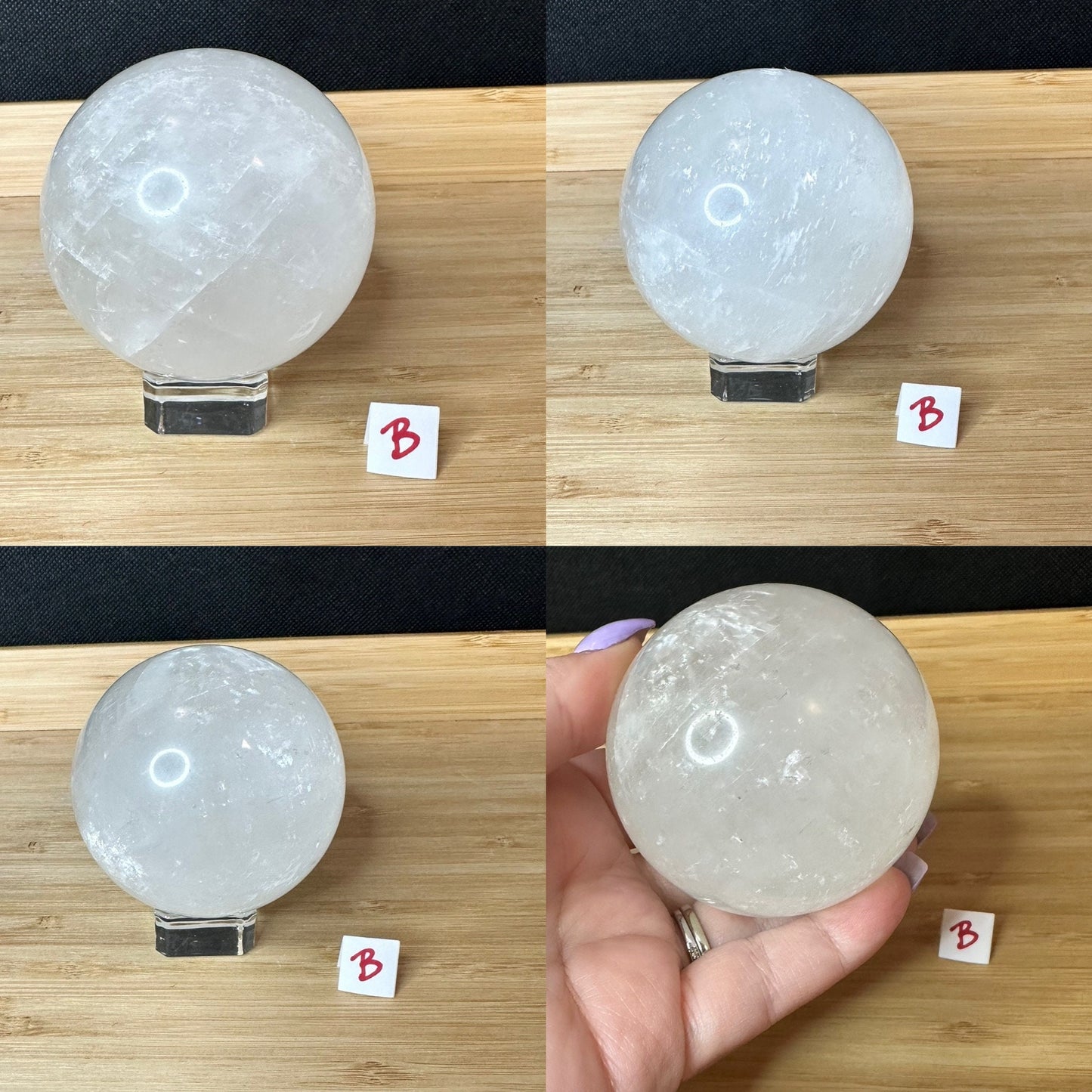 Honey Calcite Sphere - White Calcite Sphere