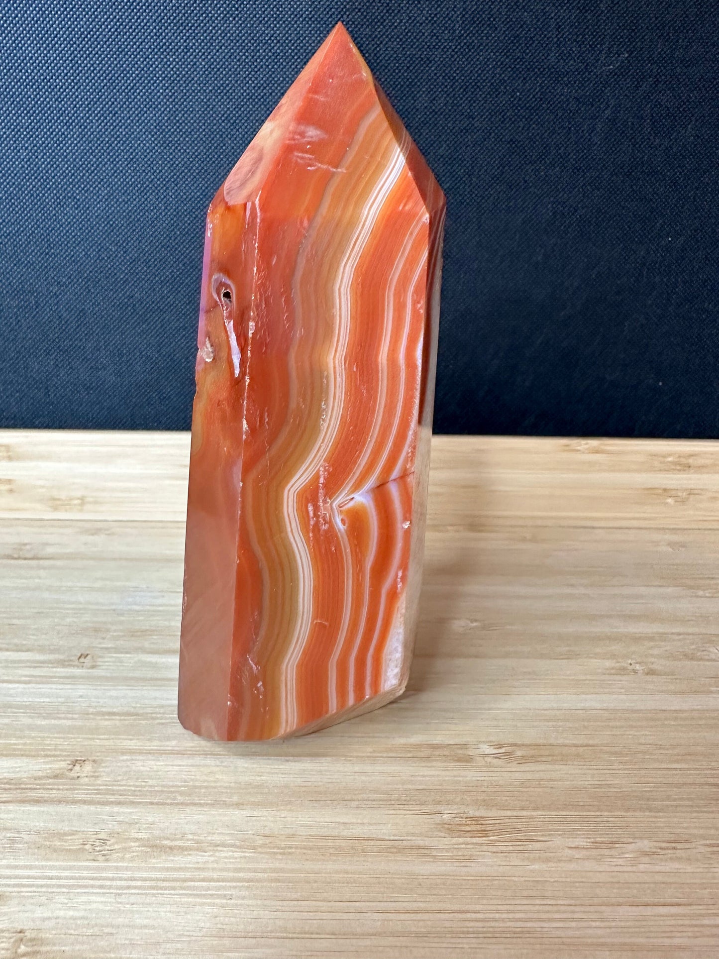 Carnelian Large Tower - *Discounted One side is cut at an angle but stands perfectly straight