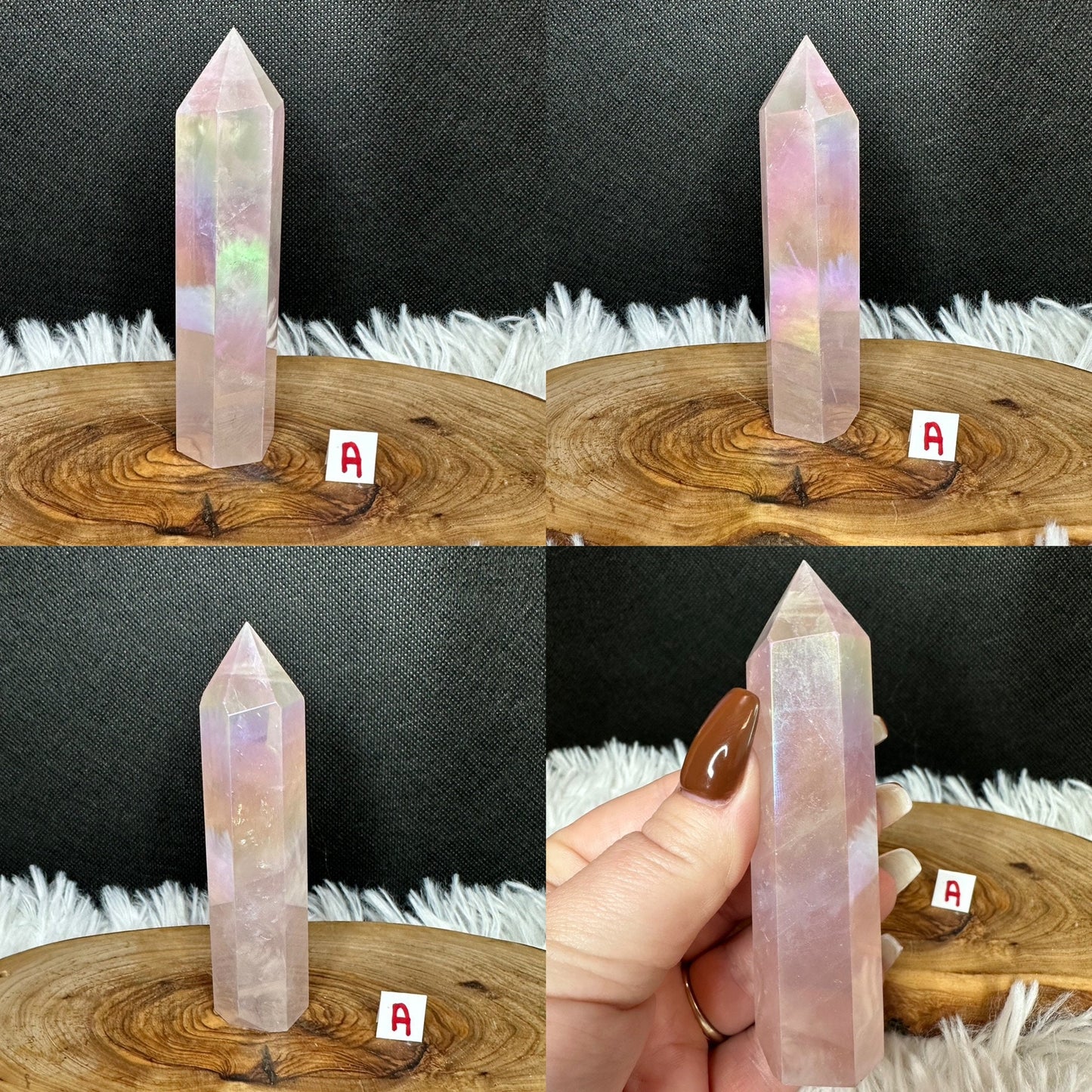 Aura Rose Quartz Tower