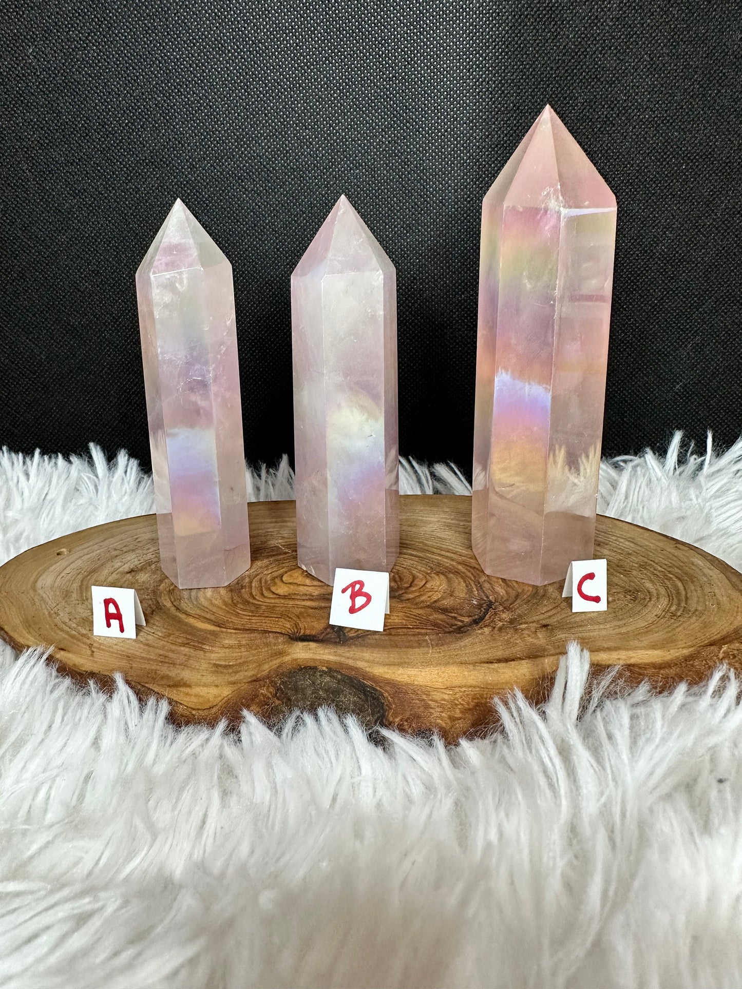 Aura Rose Quartz Tower
