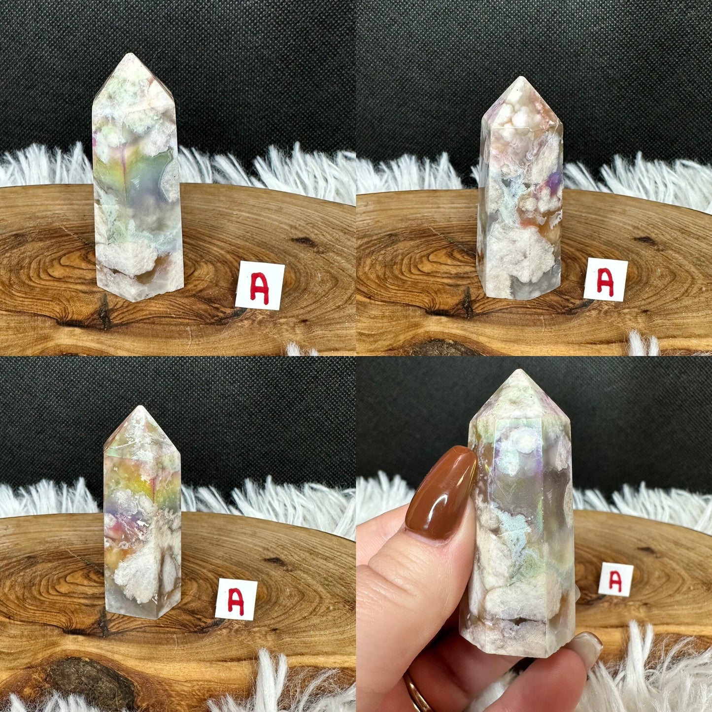 Aura Flower Agate Tower