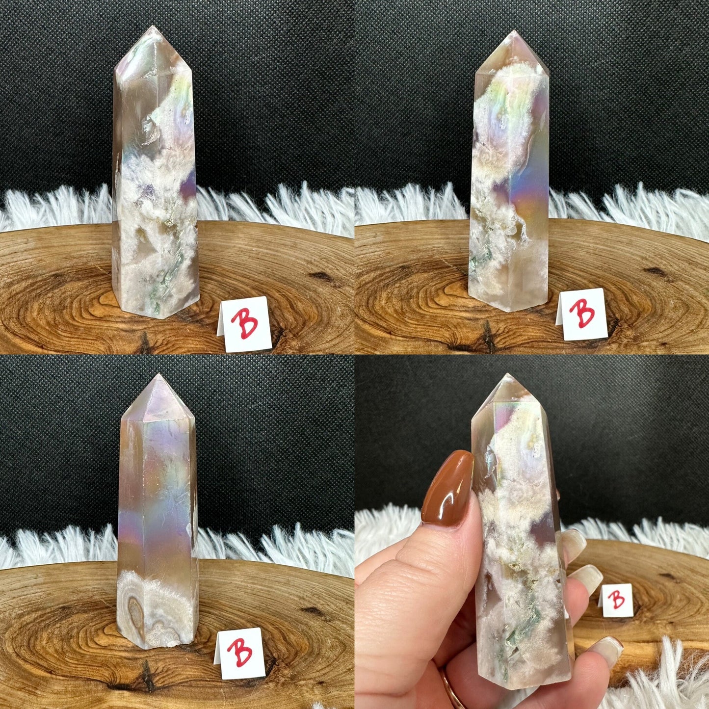 Aura Flower Agate Tower