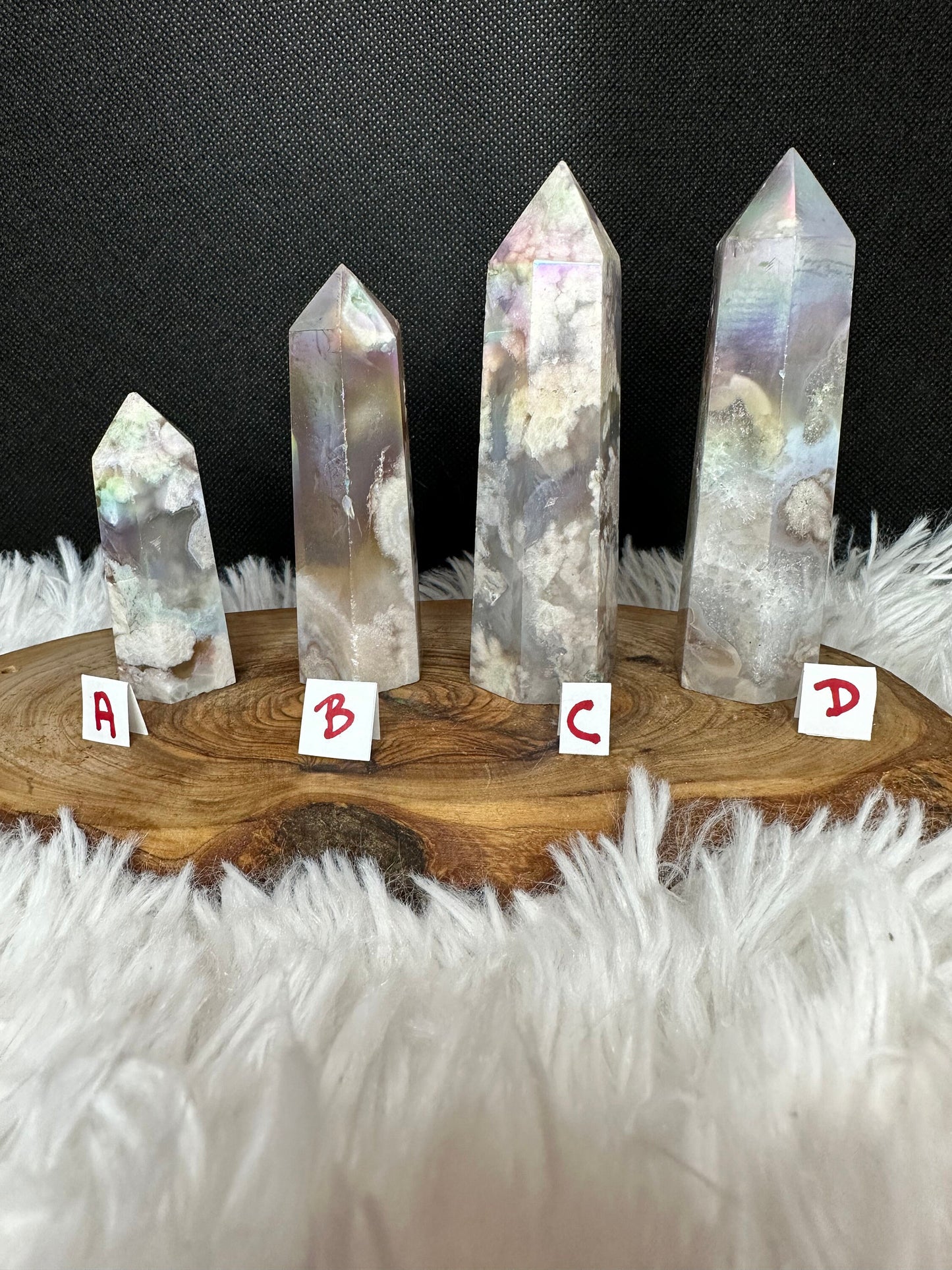 Aura Flower Agate Tower