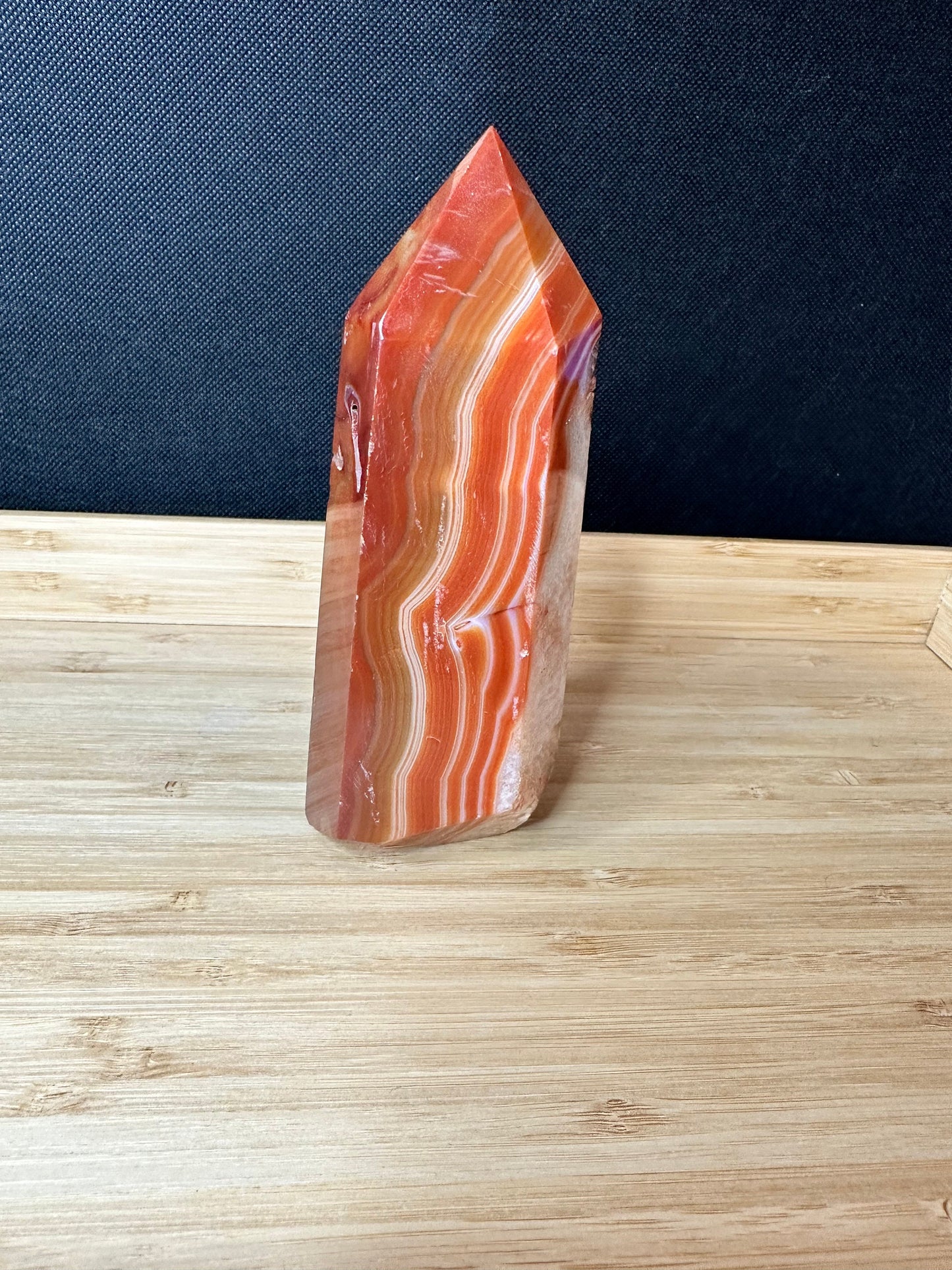 Carnelian Large Tower - *Discounted One side is cut at an angle but stands perfectly straight