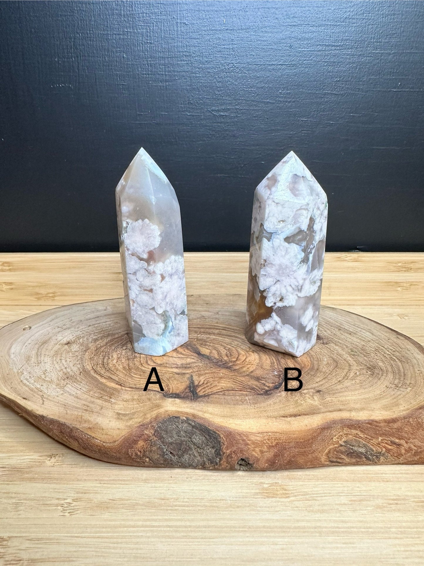 Green Flower Agate Tower