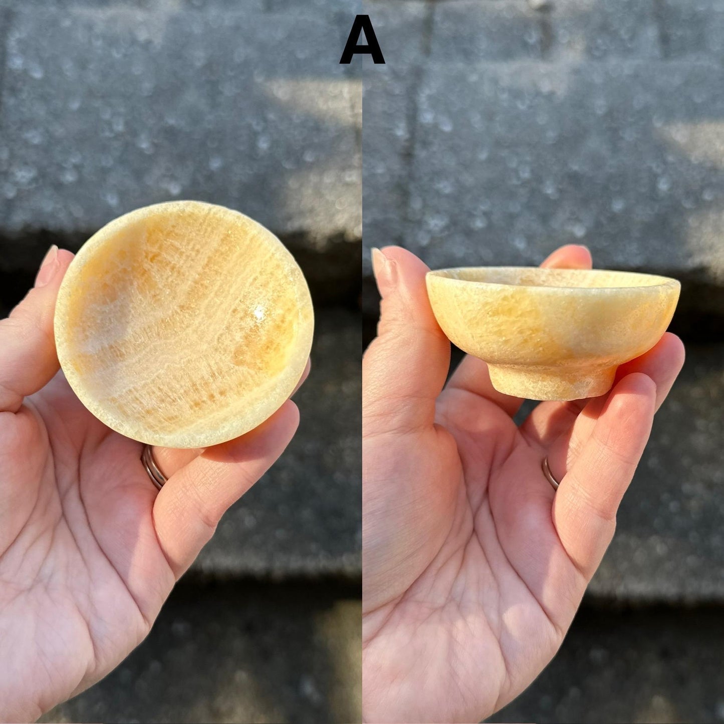 Orange Calcite Bowl