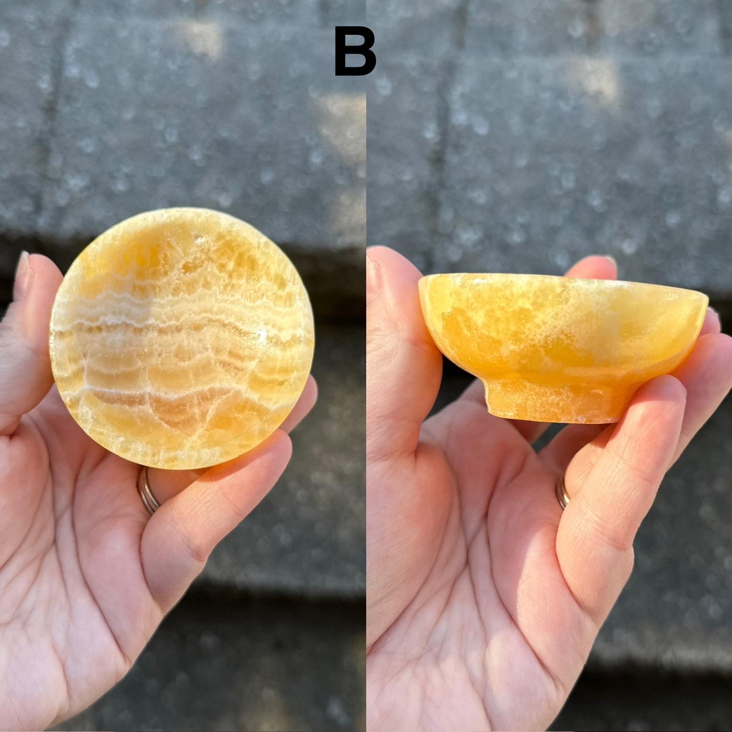 Orange Calcite Bowl