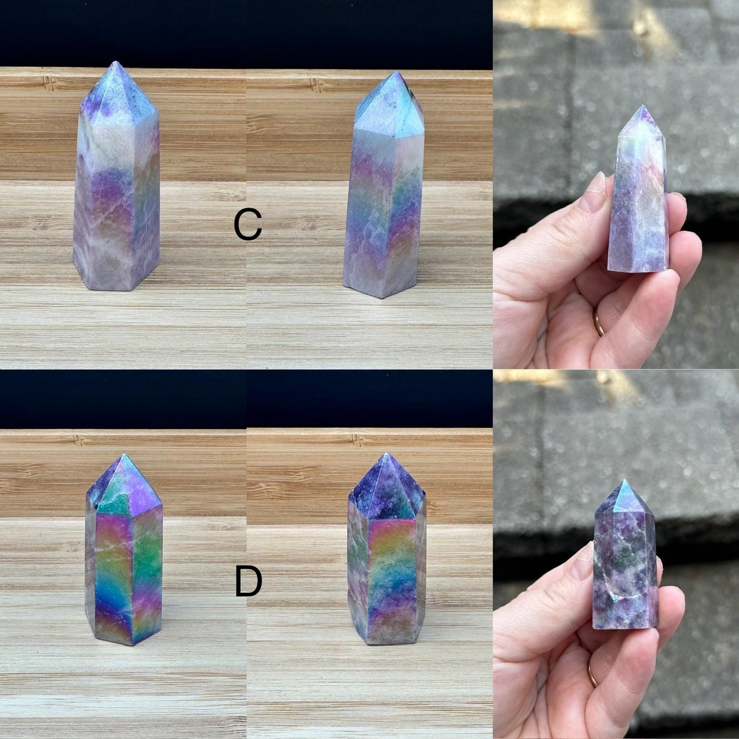 Aura Lepidolite Tower