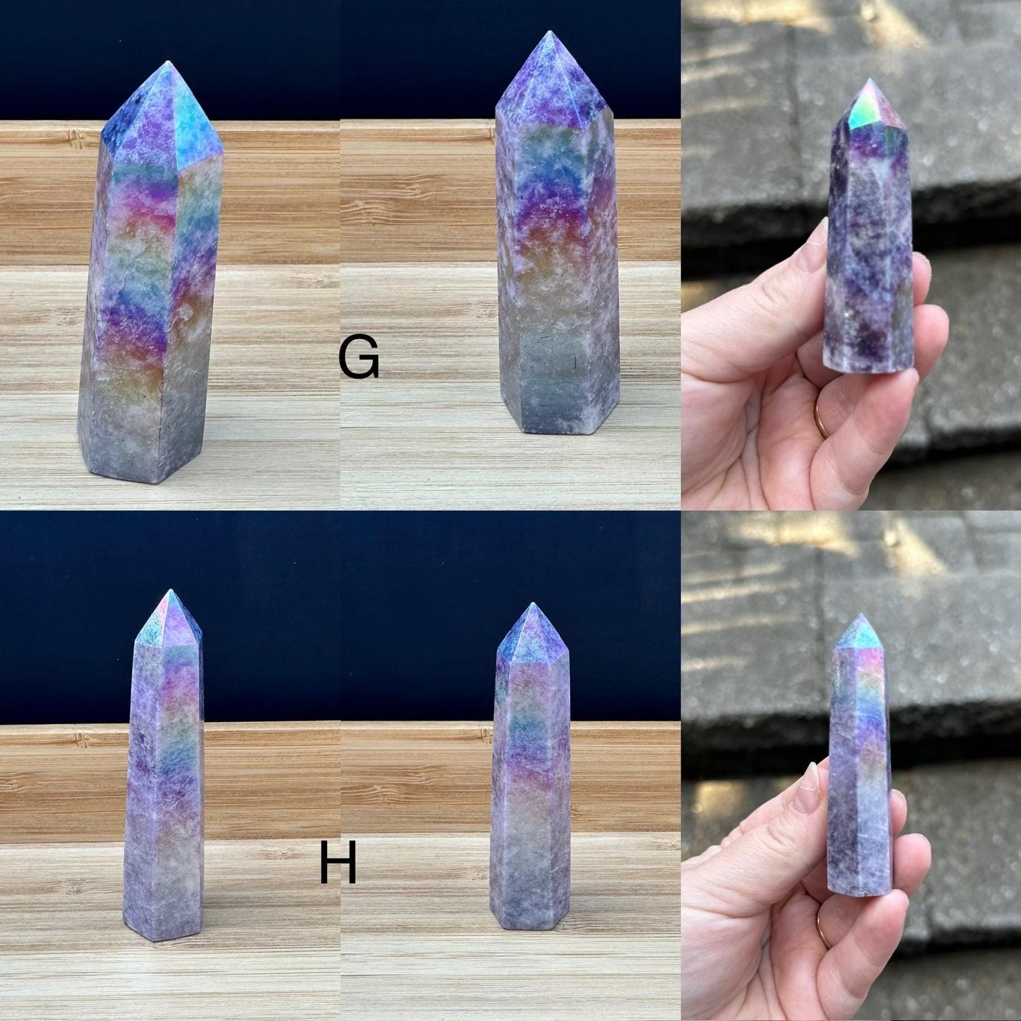 Aura Lepidolite Tower