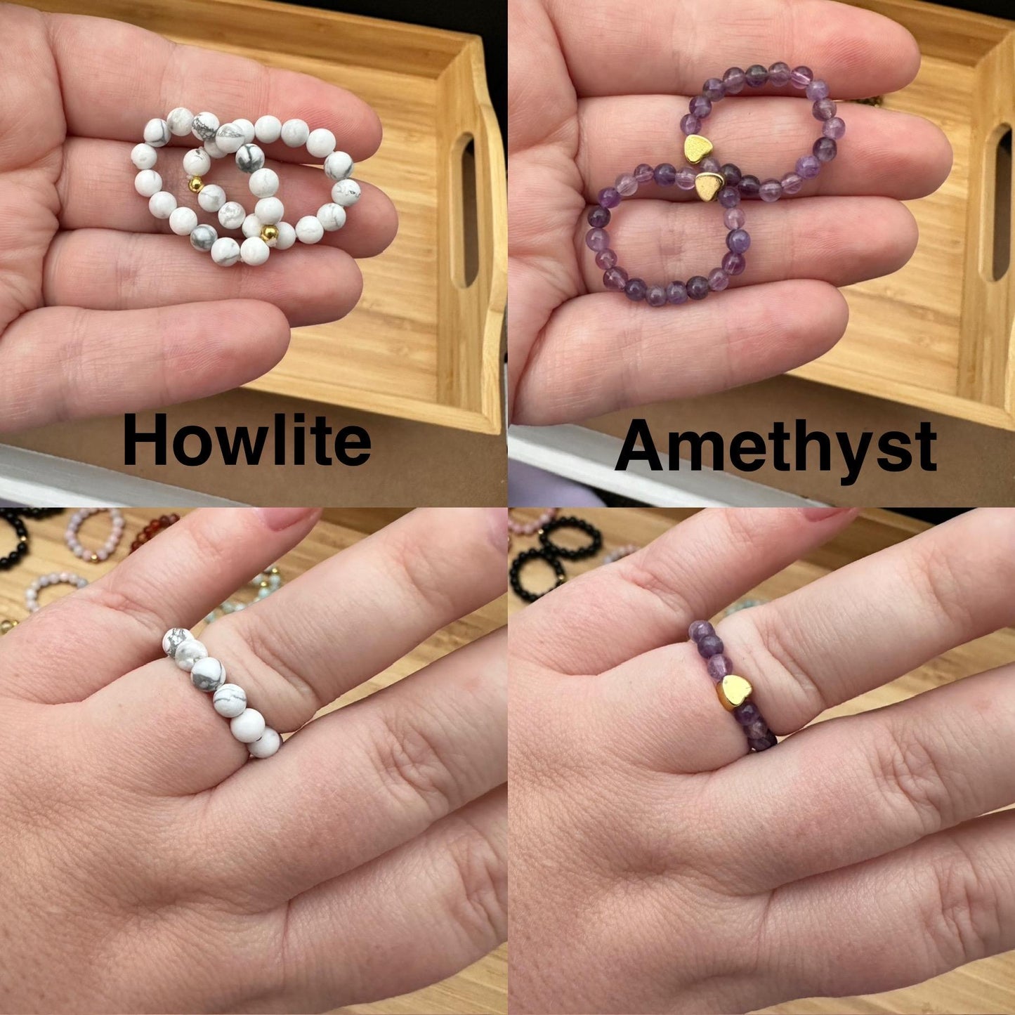 Crystal Beaded Ring - You Pick
