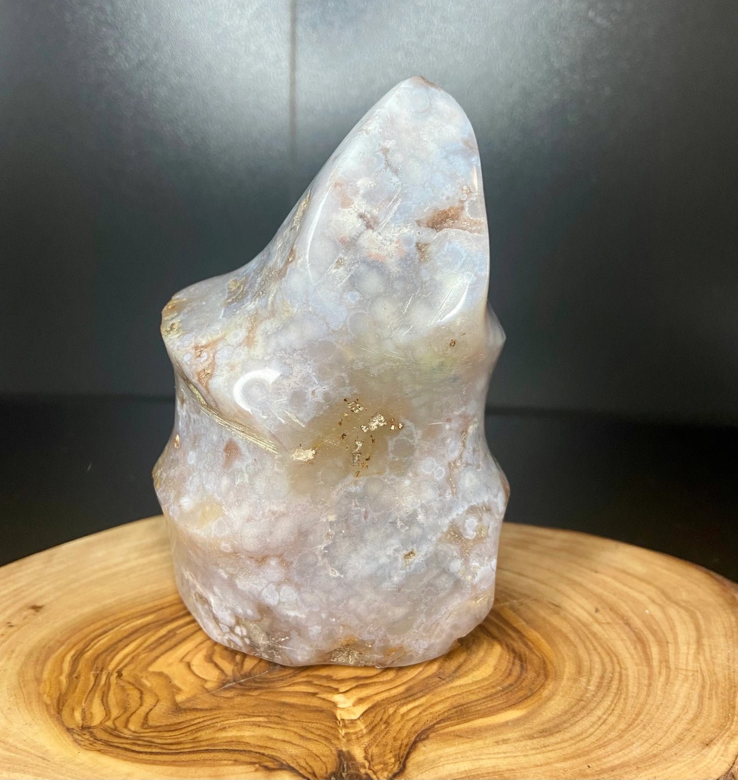 Ocean Jasper with Flower Agate Flame