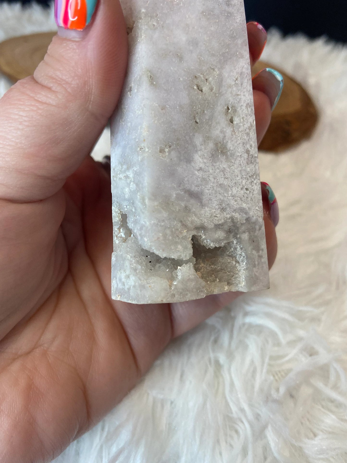 Lavender Flower Agate Tower